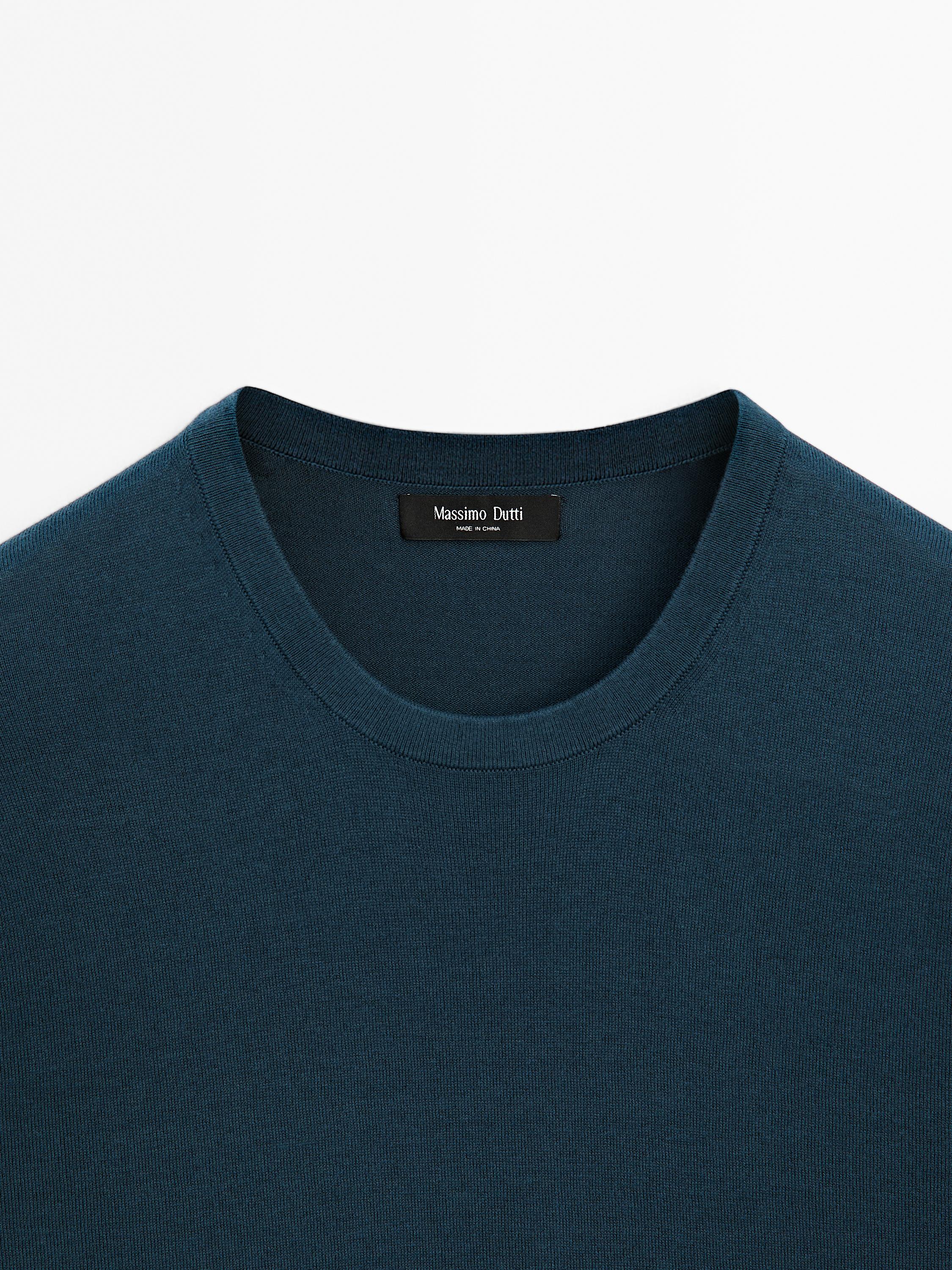 Cotton and silk blend sweater