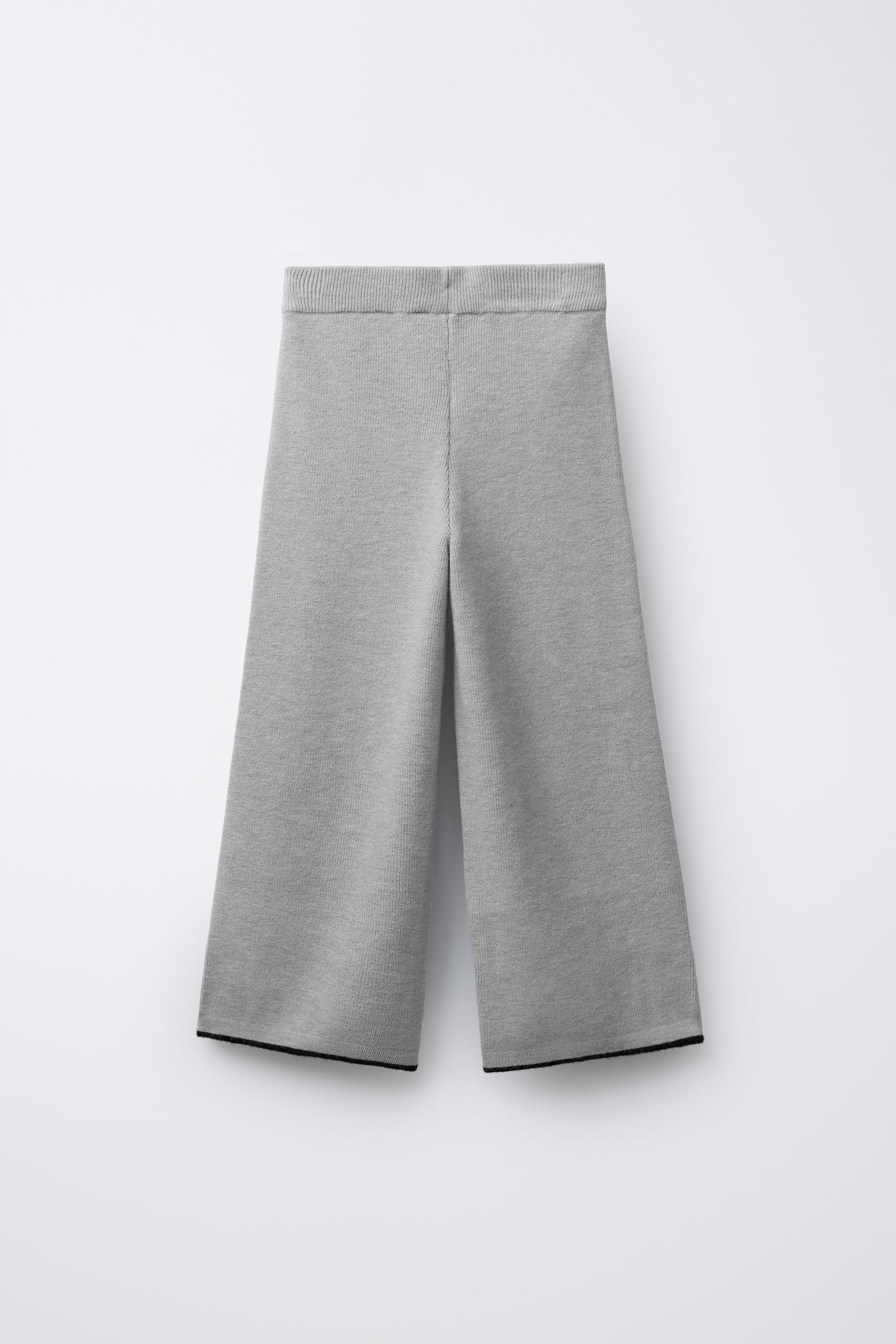 STRAIGHT LEG KNIT PANTS WITH BOWS