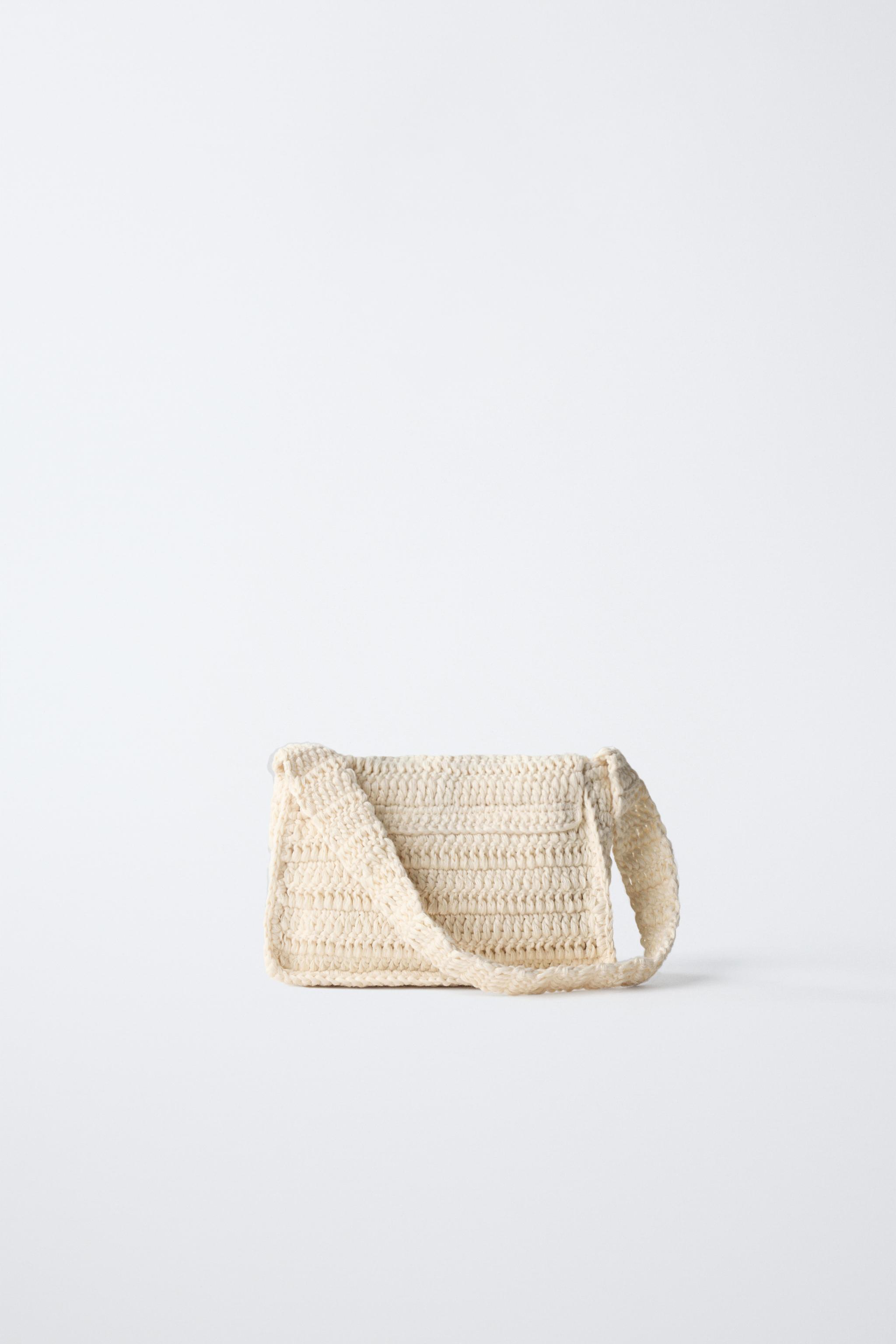 FLORAL CROCHET CROSSBODY BAG