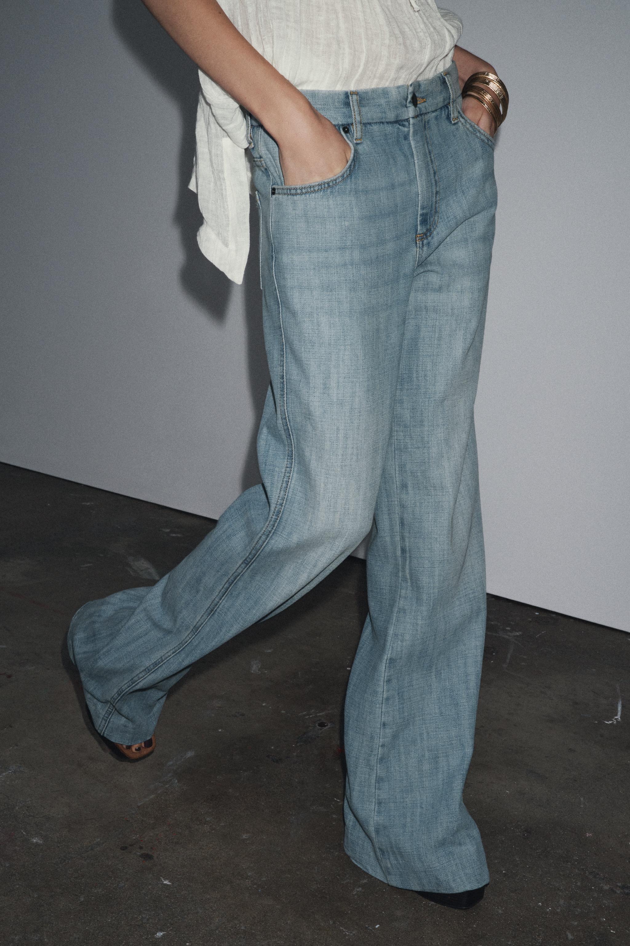 ZW COLLECTION LOW RISE FLARE JEANS