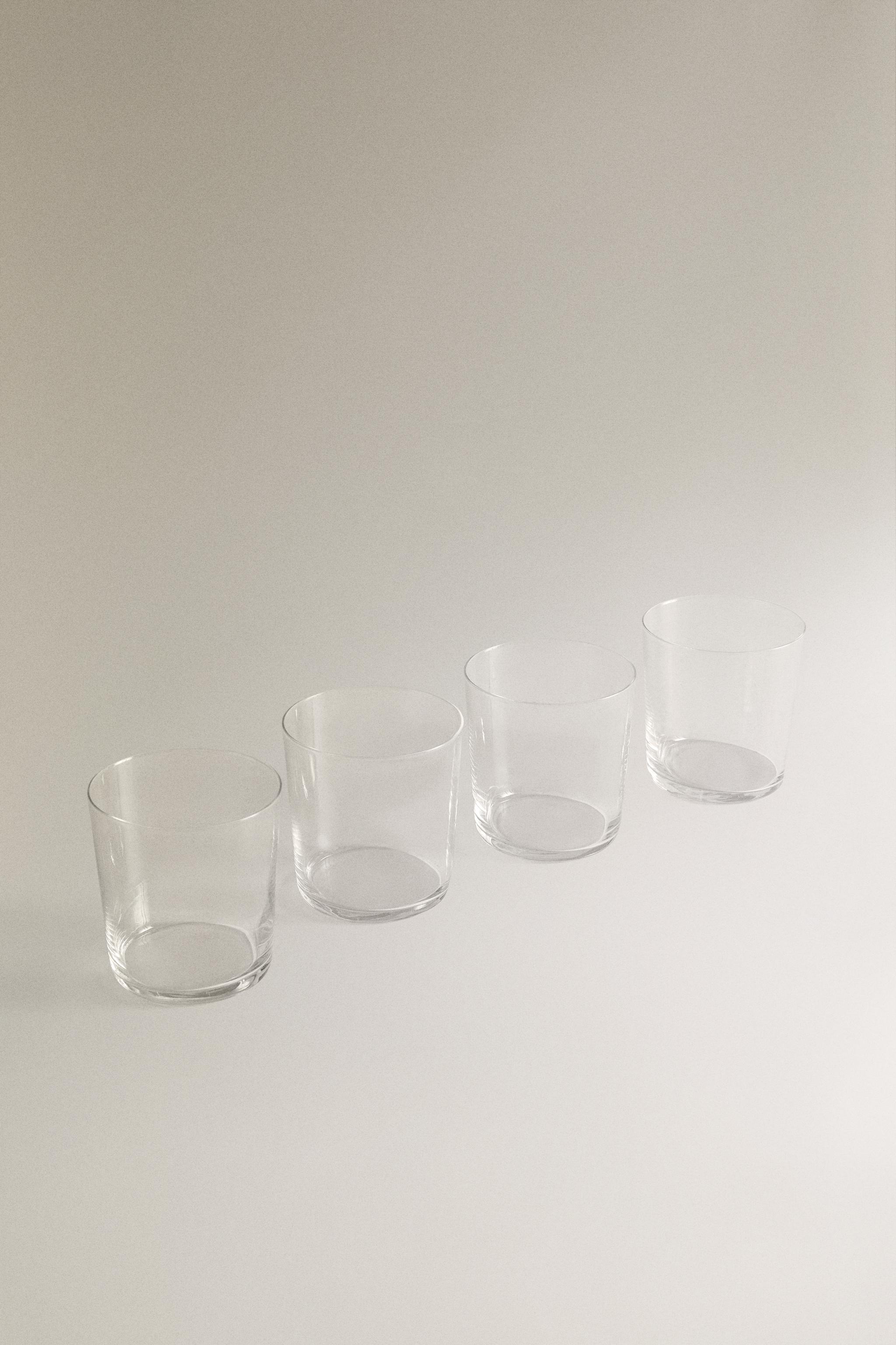 SET OF TALL GLASS TUMBLERS (SET OF 4)
