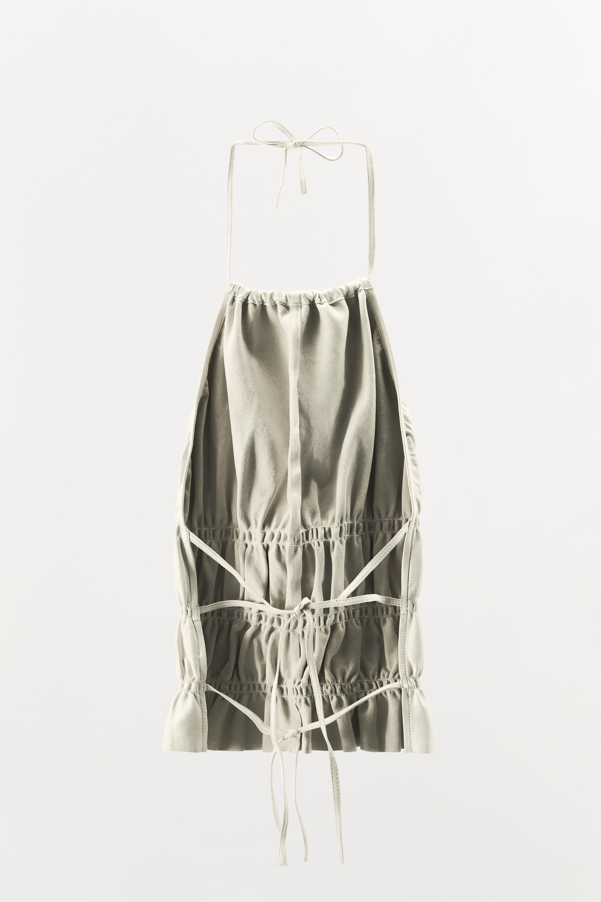 LIMITED EDITION 100% LEATHER HALTER TOP