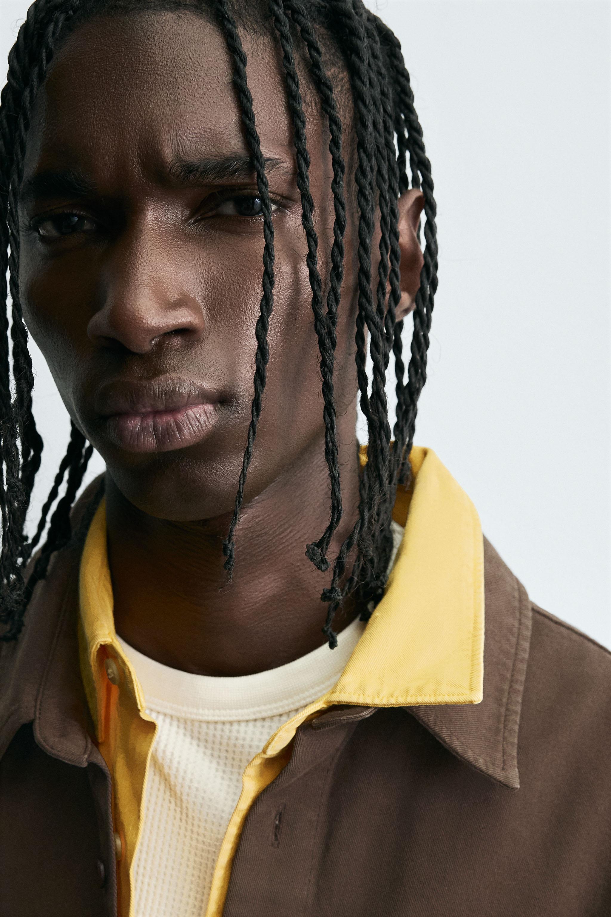 EMBROIDERED TEXTURED OVERSHIRT