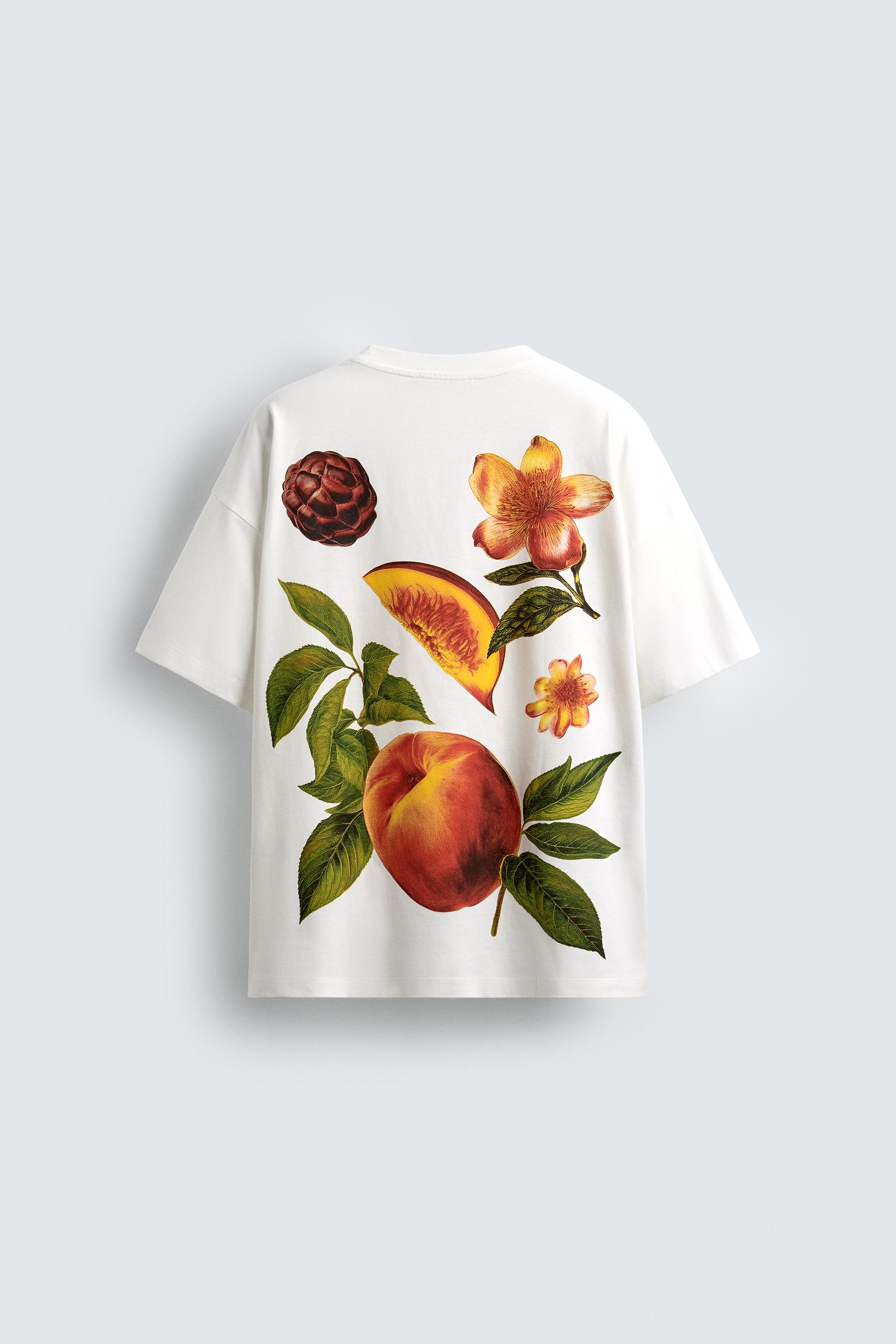 PEACH PRINT T-SHIRT