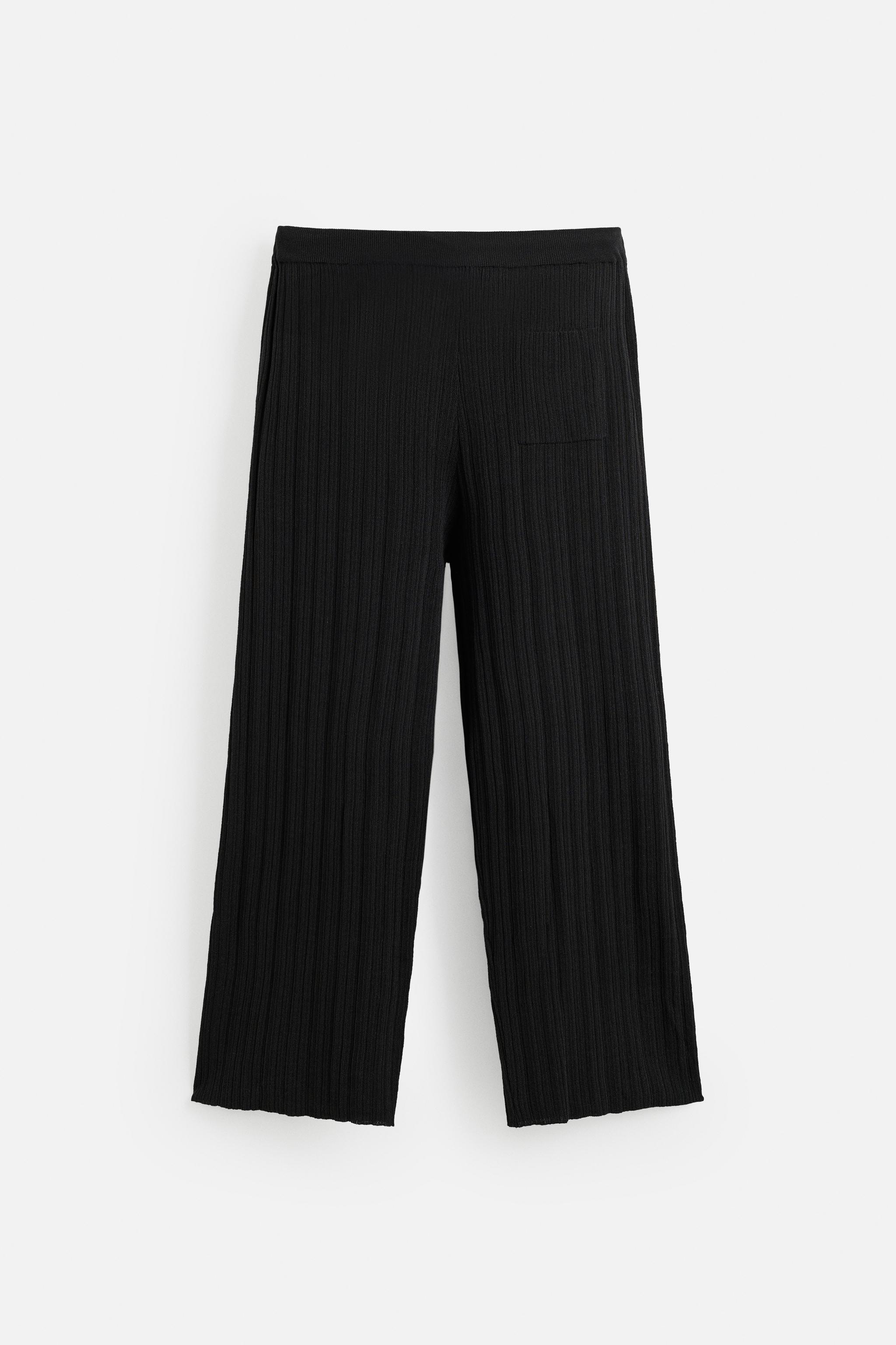 STRUCTURED KNIT PANTS