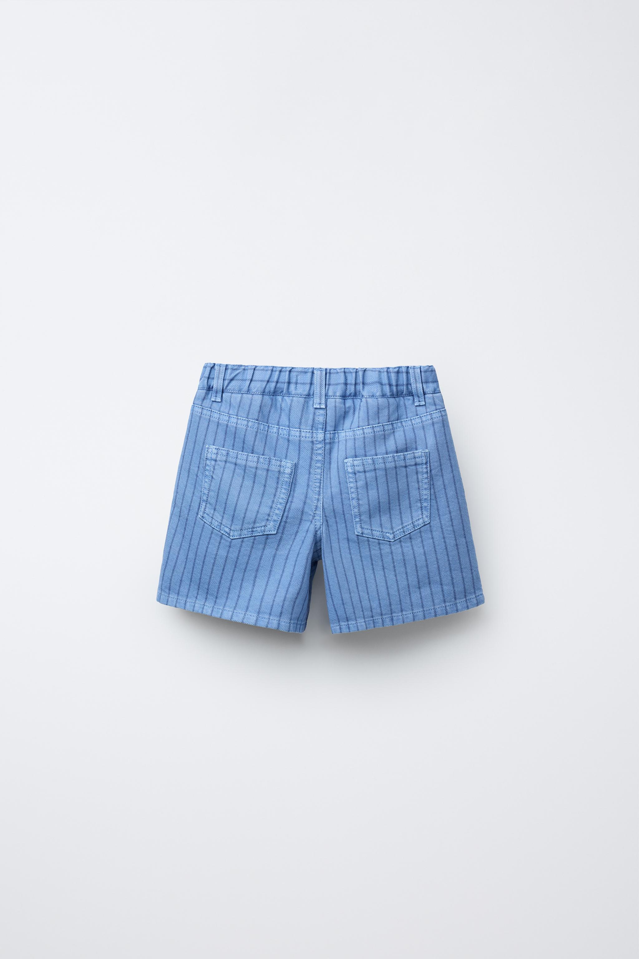 STRIPED TWILL SHORTS