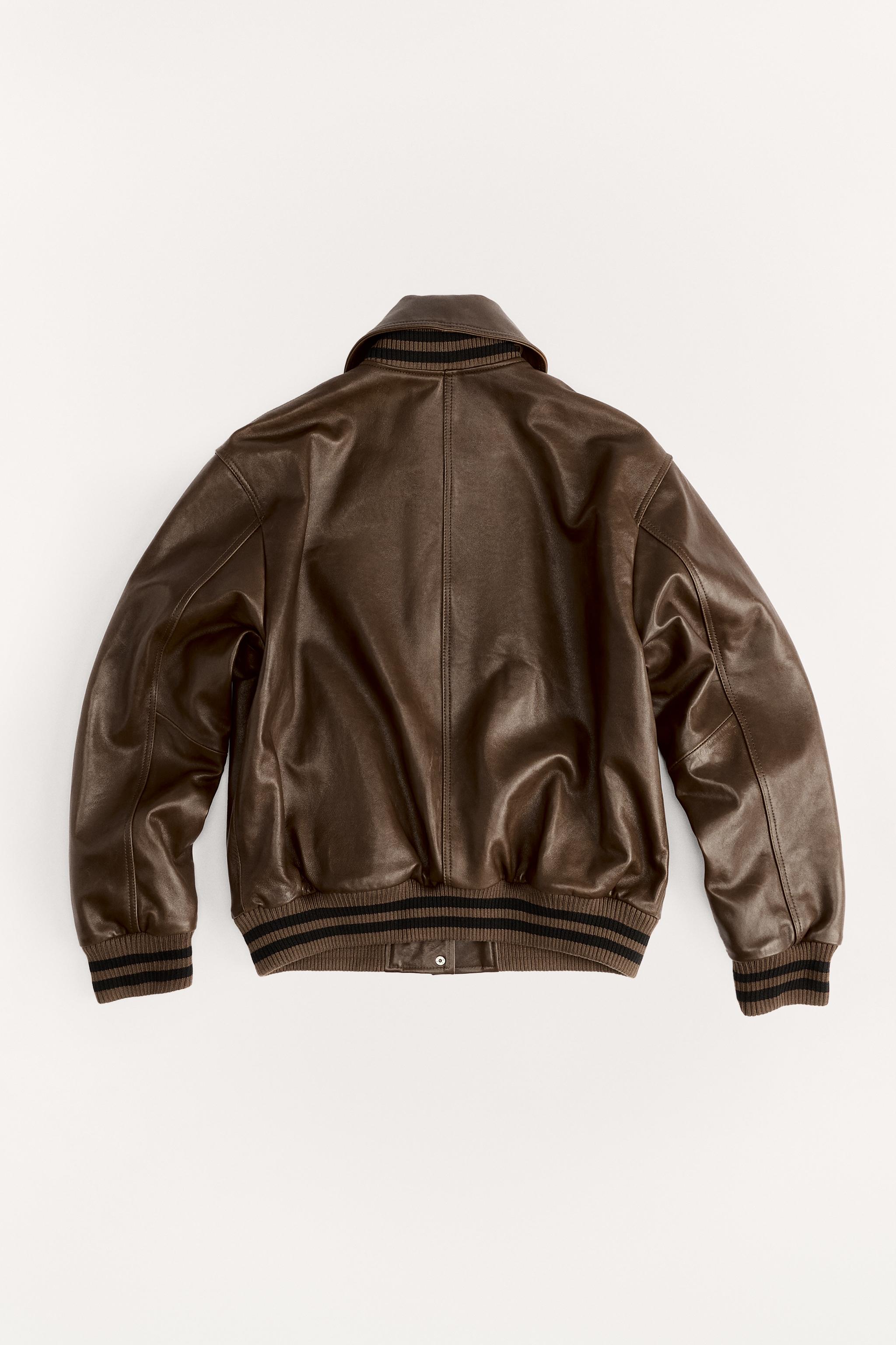50TH ANNIVERSARY VARSITY LEATHER BOMBER JACKET