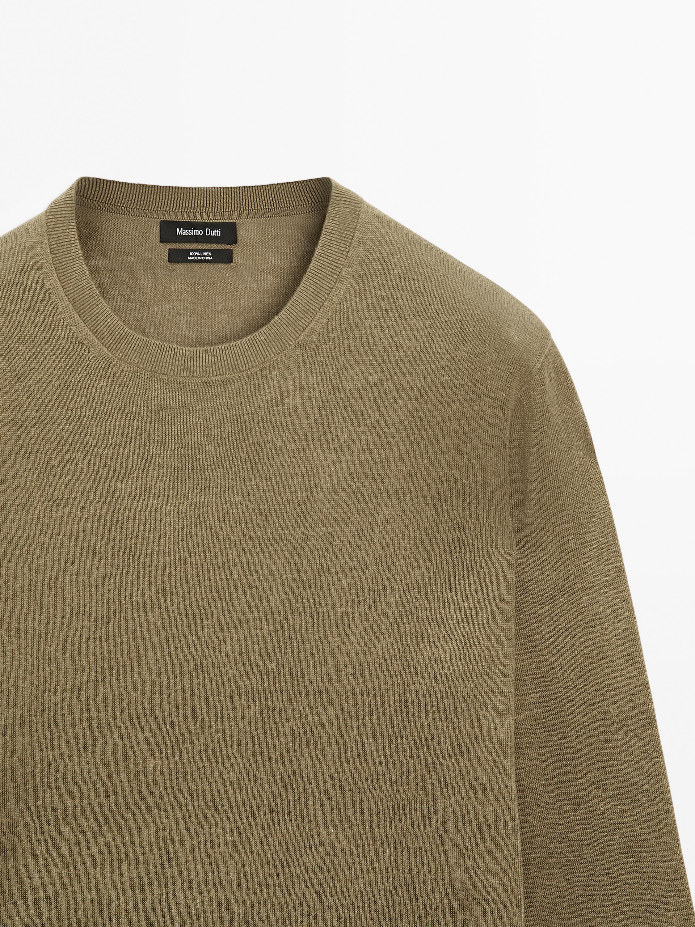 100% linen knit sweater