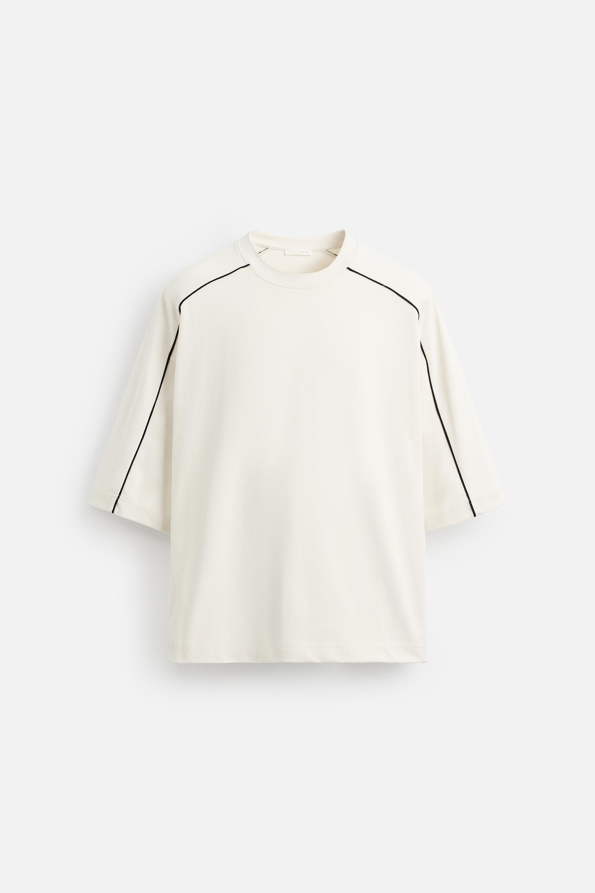 CONTRAST PIPED SWEATSHIRT