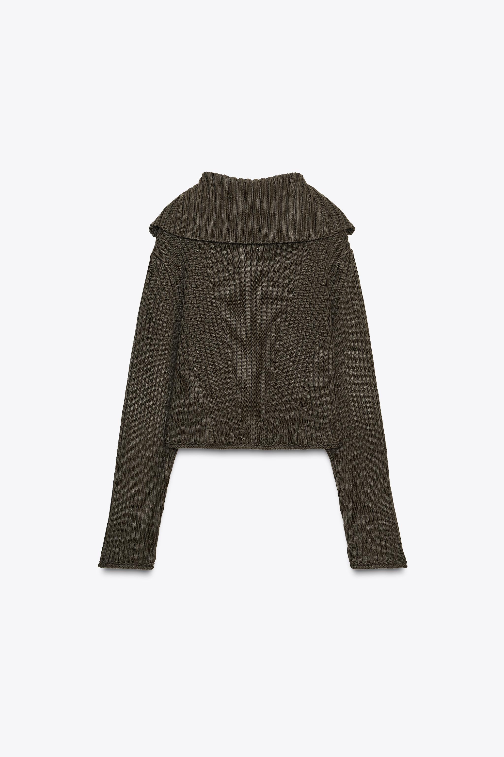 RIB KNIT CARDIGAN WITH BUTTONS