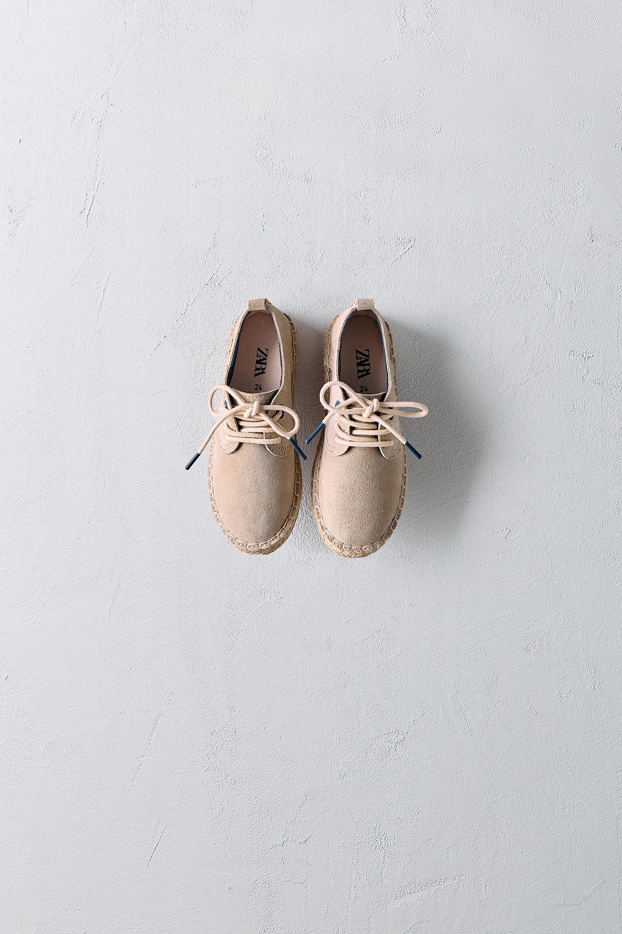 LIMITED EDITION LEATHER AND JUTE DERBY SHOES