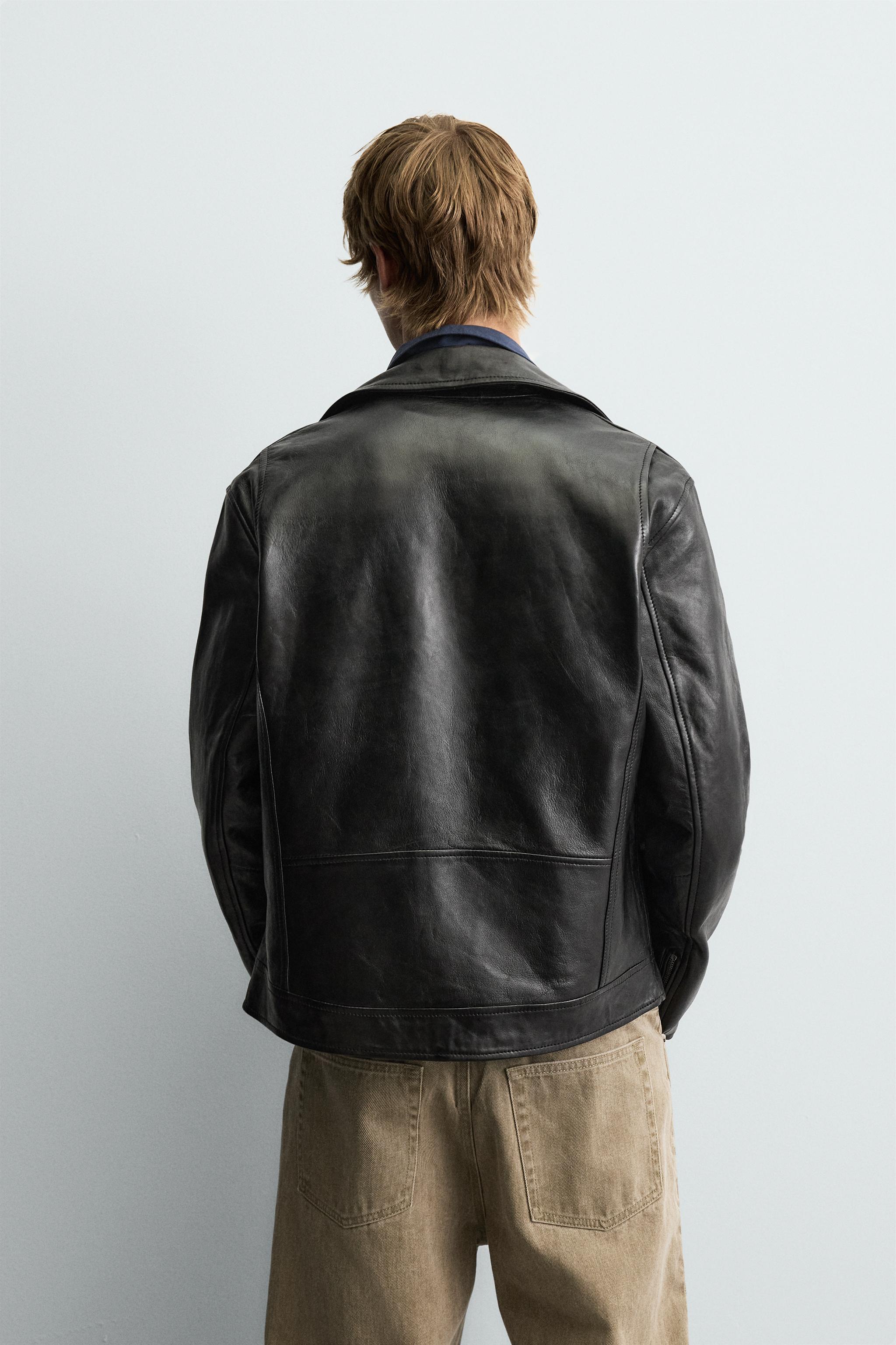 LEATHER BIKER JACKET