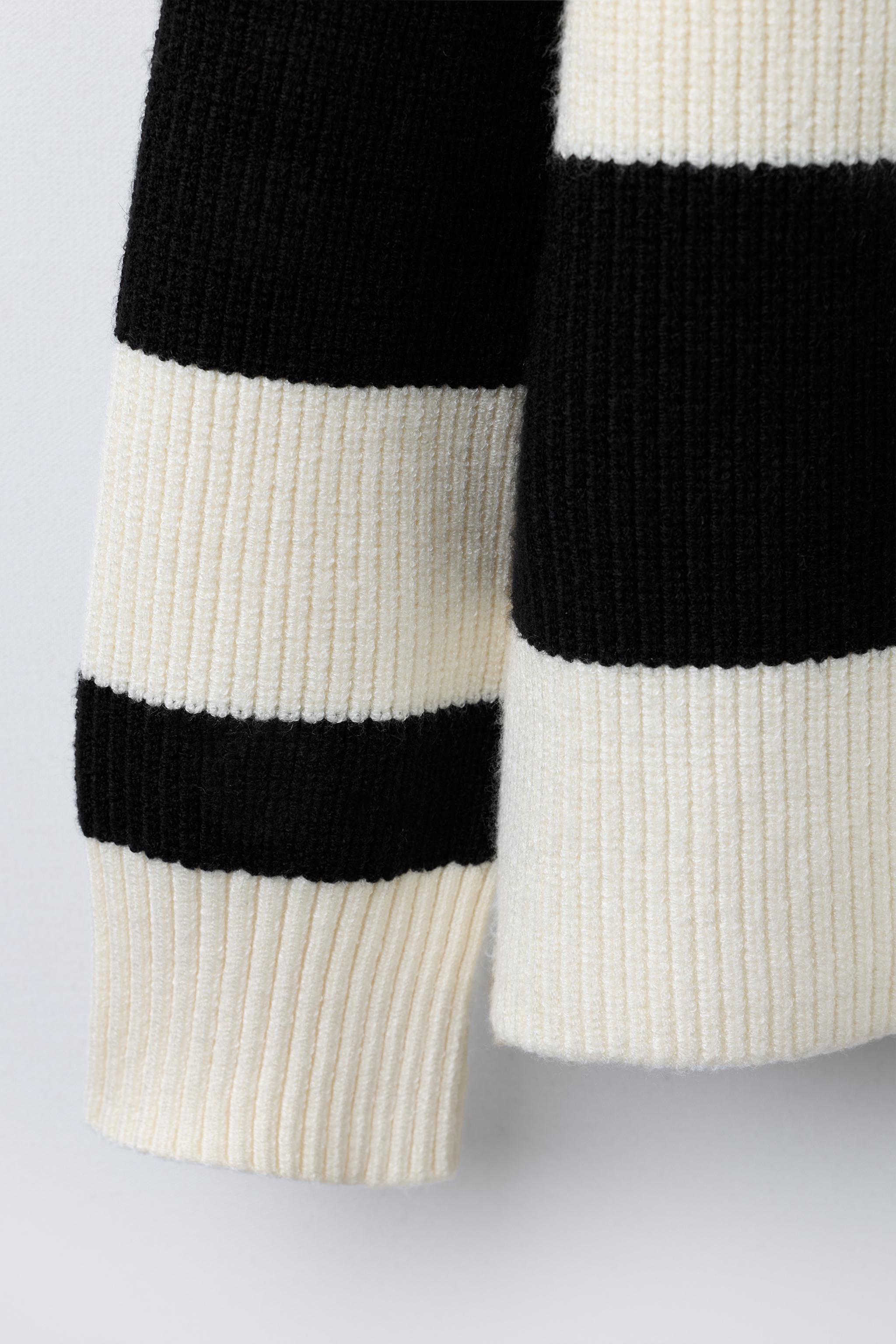 STRIPED KNIT CARDIGAN