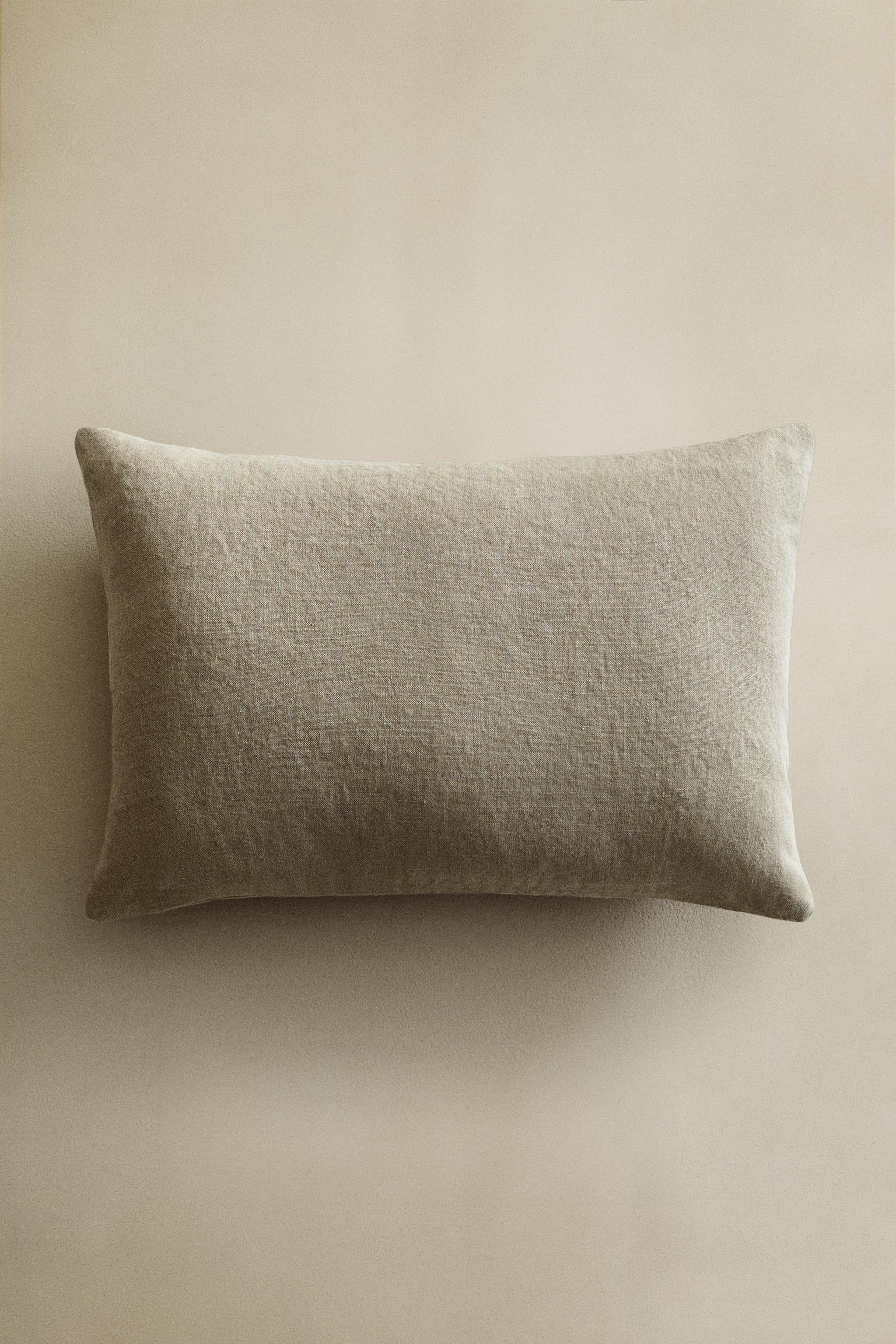 WASHED LINEN THROW PILLOW COVER