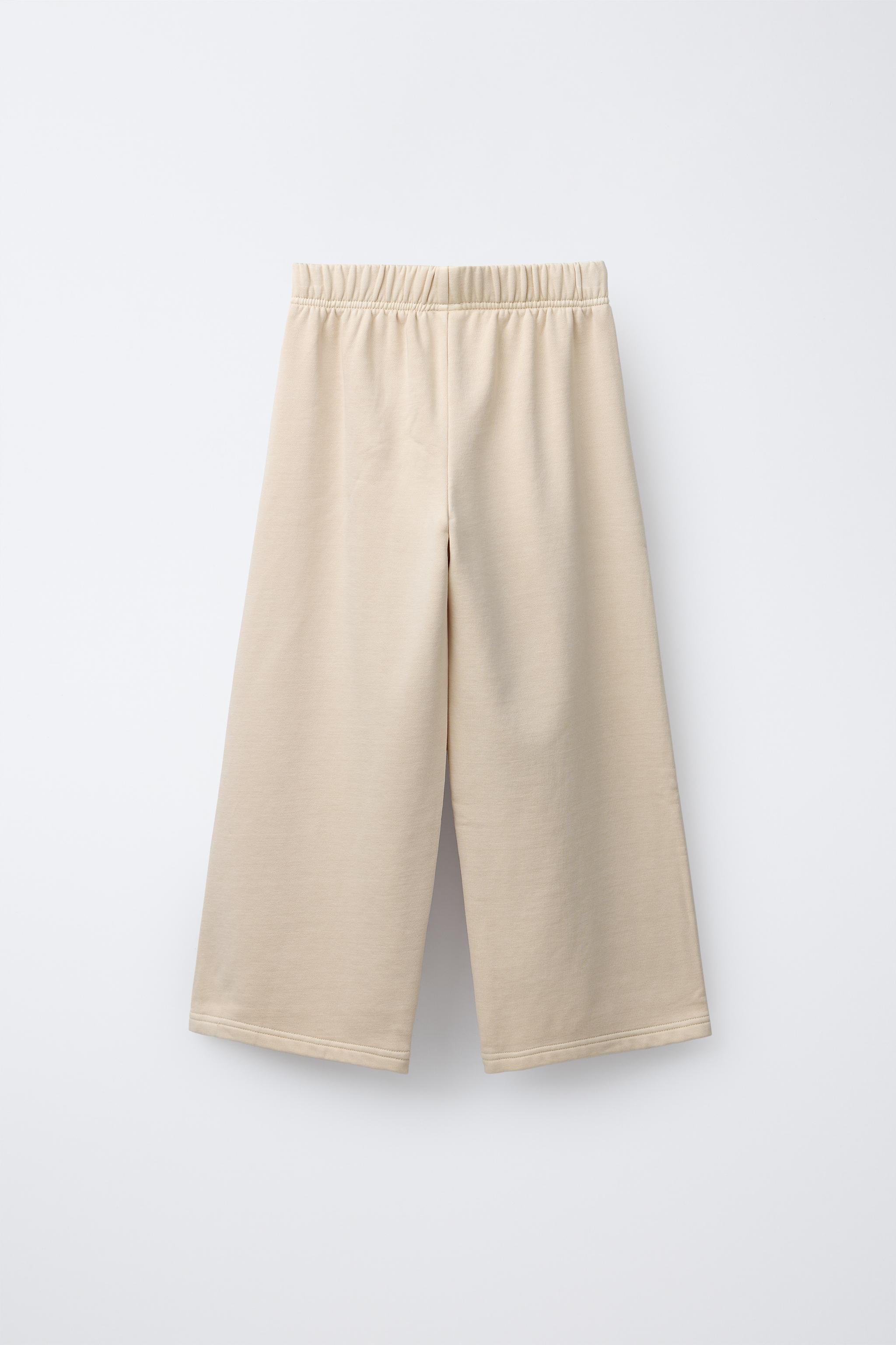 TEXT WIDE LEG SWEATSHIRT AND PANTS SET