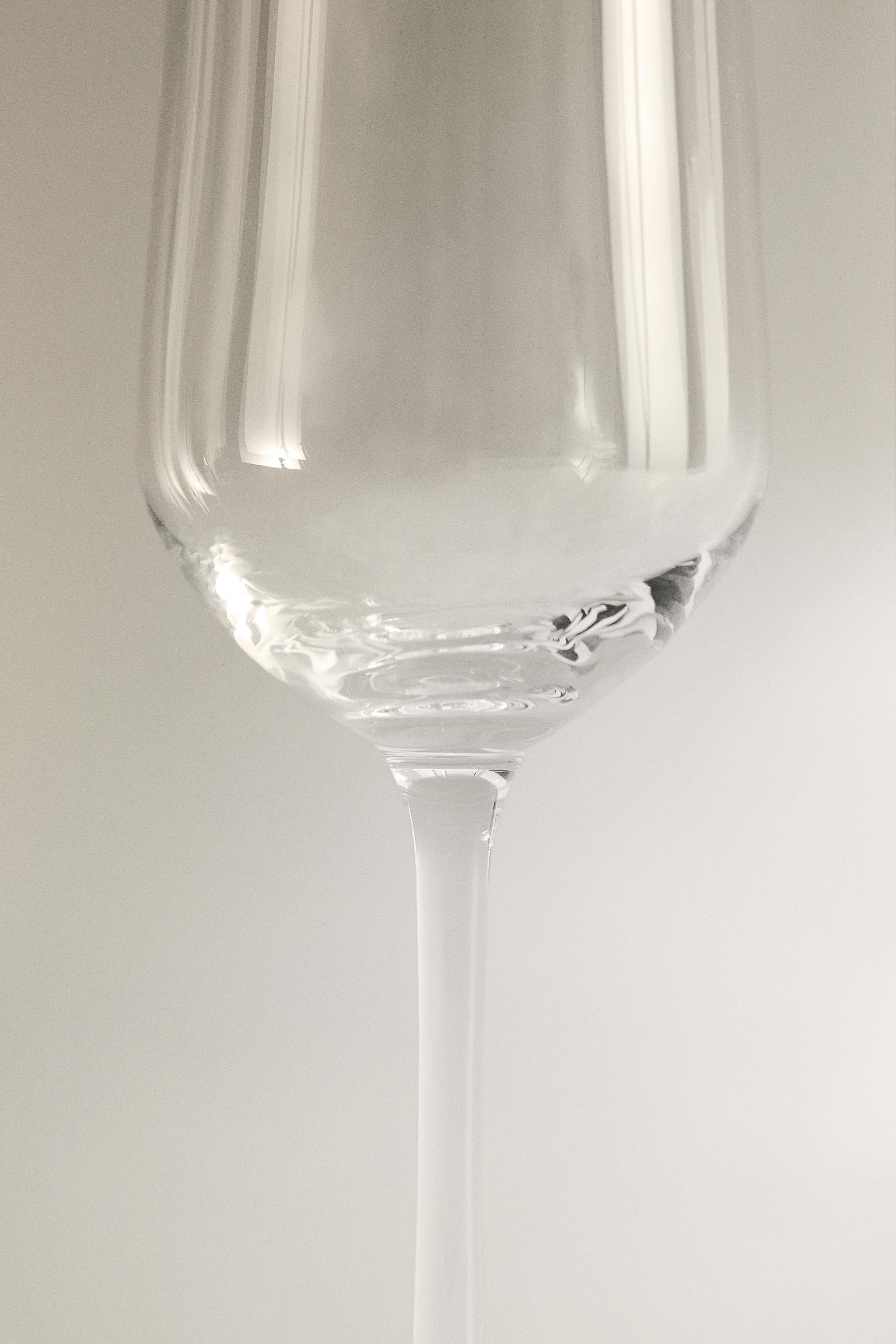 PLAIN BOHEMIA CRYSTAL FLUTE GLASS