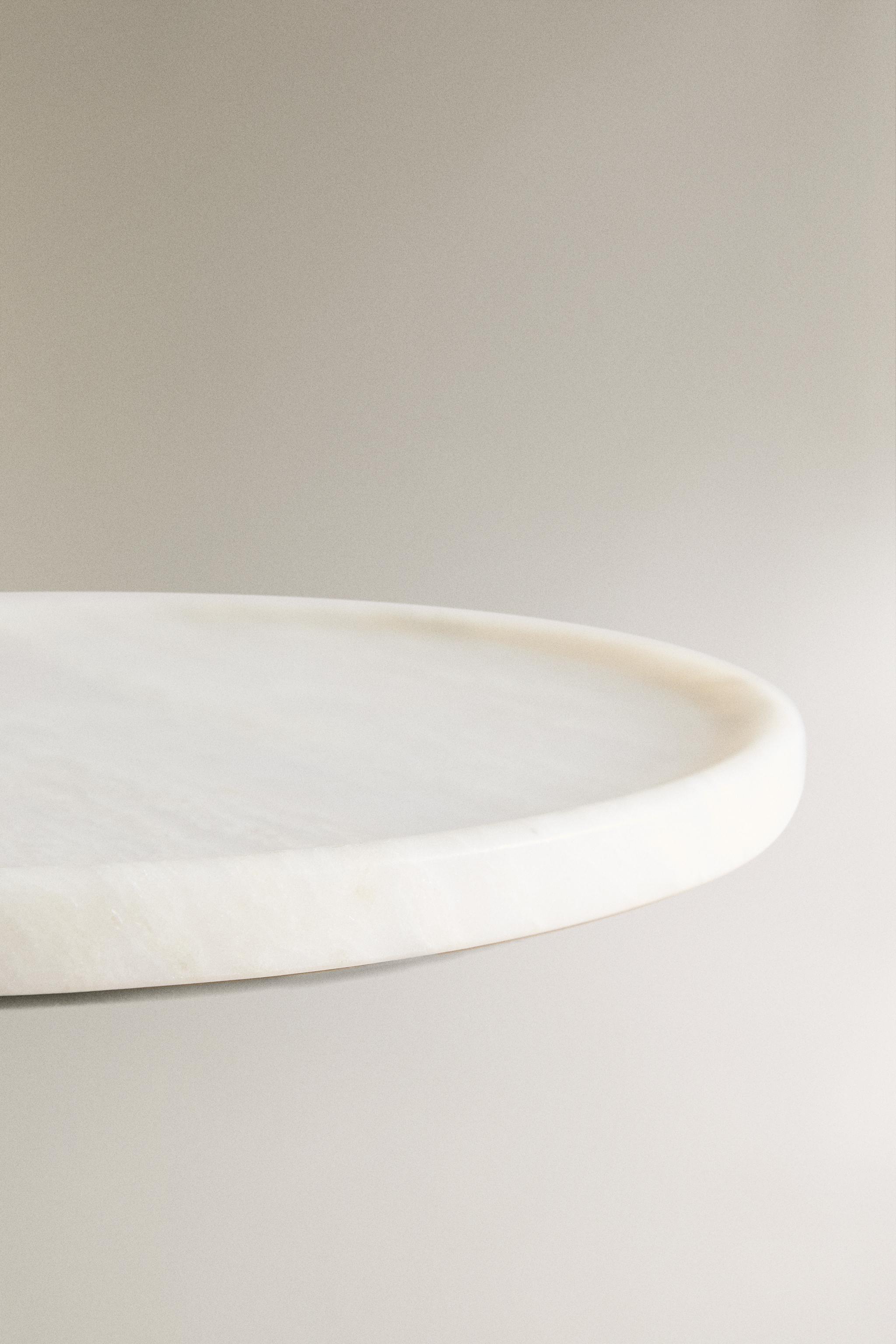 WHITE MARBLE BATHROOM TRAY