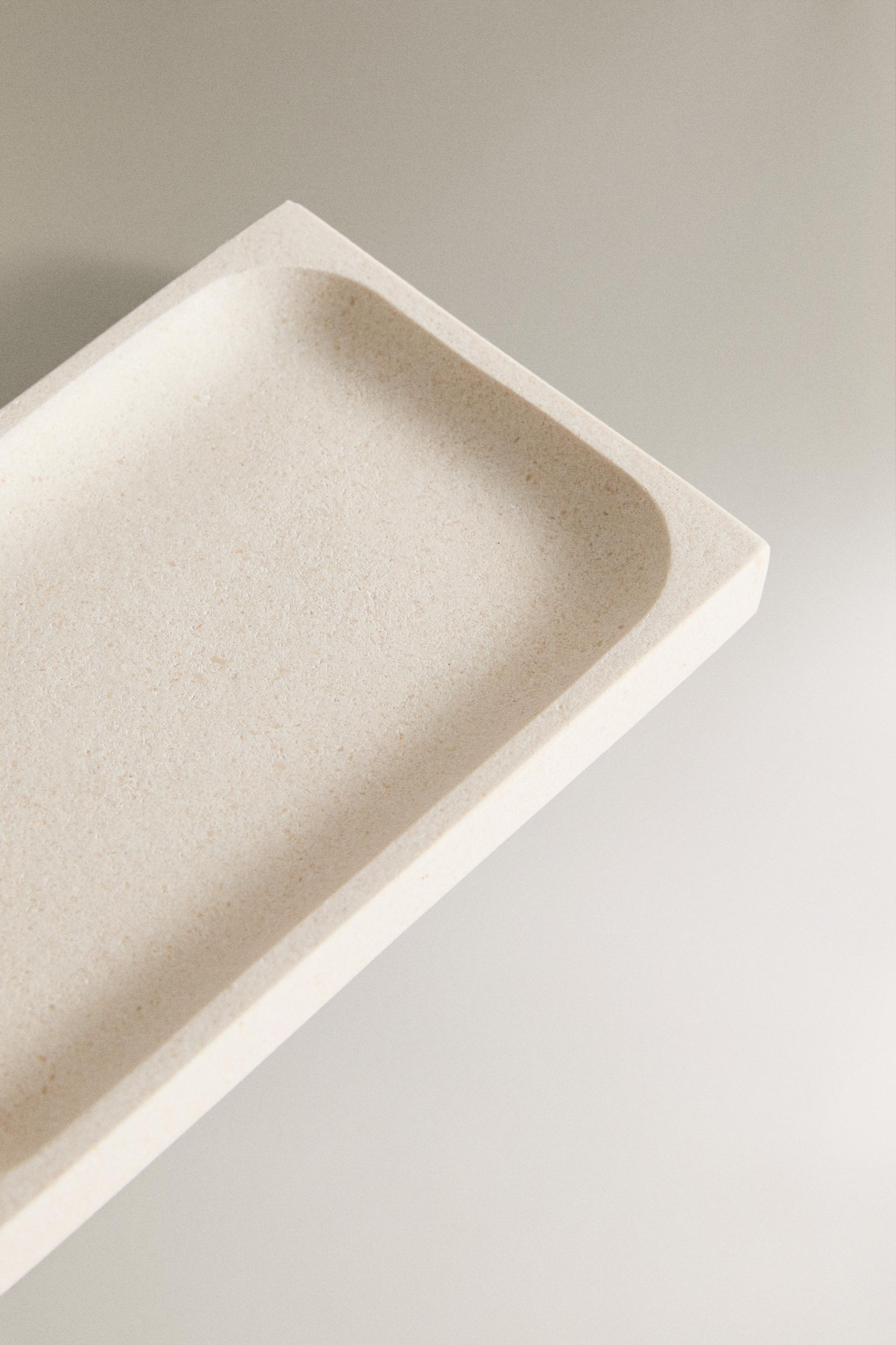 WHITE MARBLE SOAP DISH