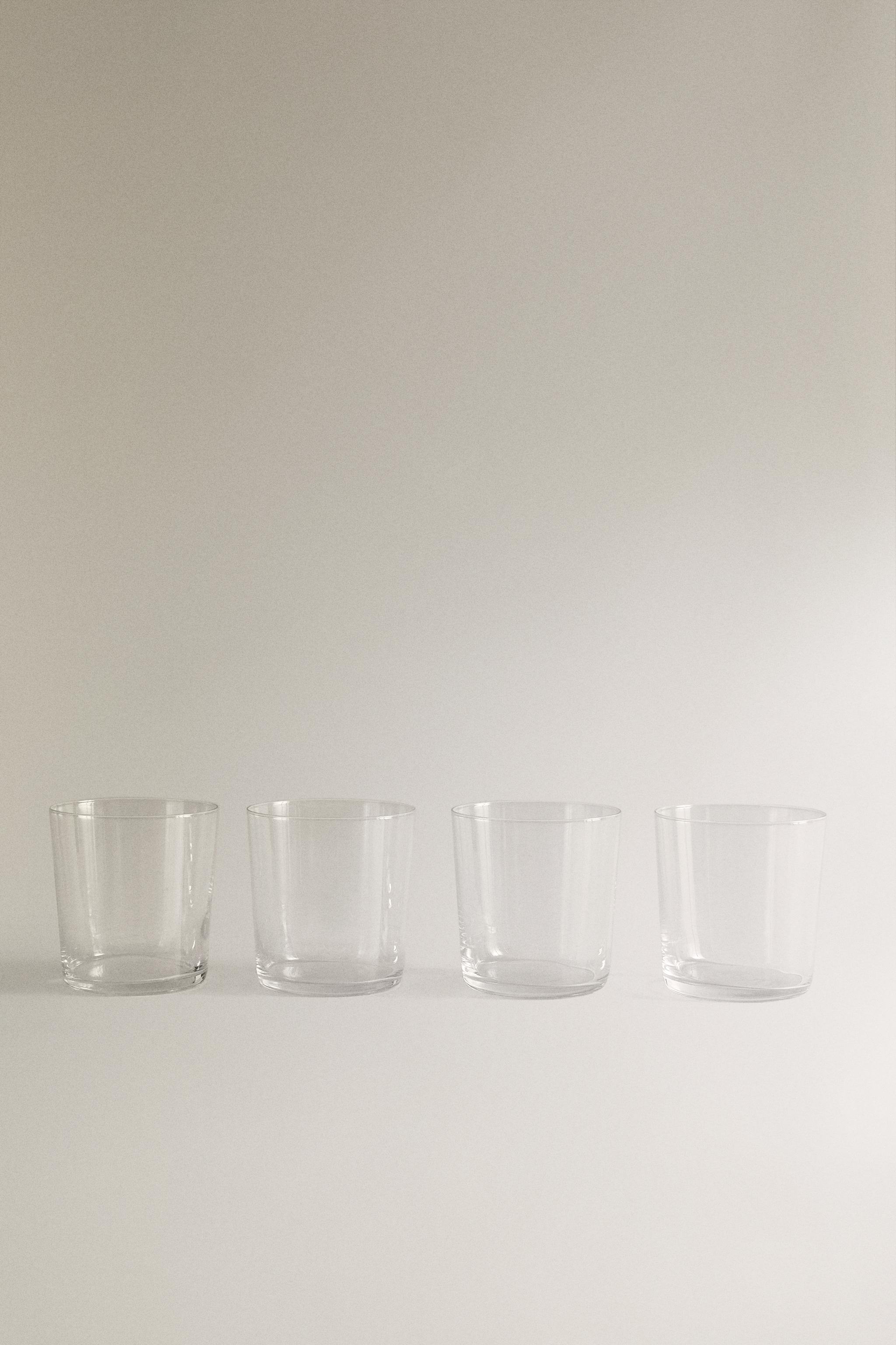 SET OF TALL GLASS TUMBLERS (SET OF 4)