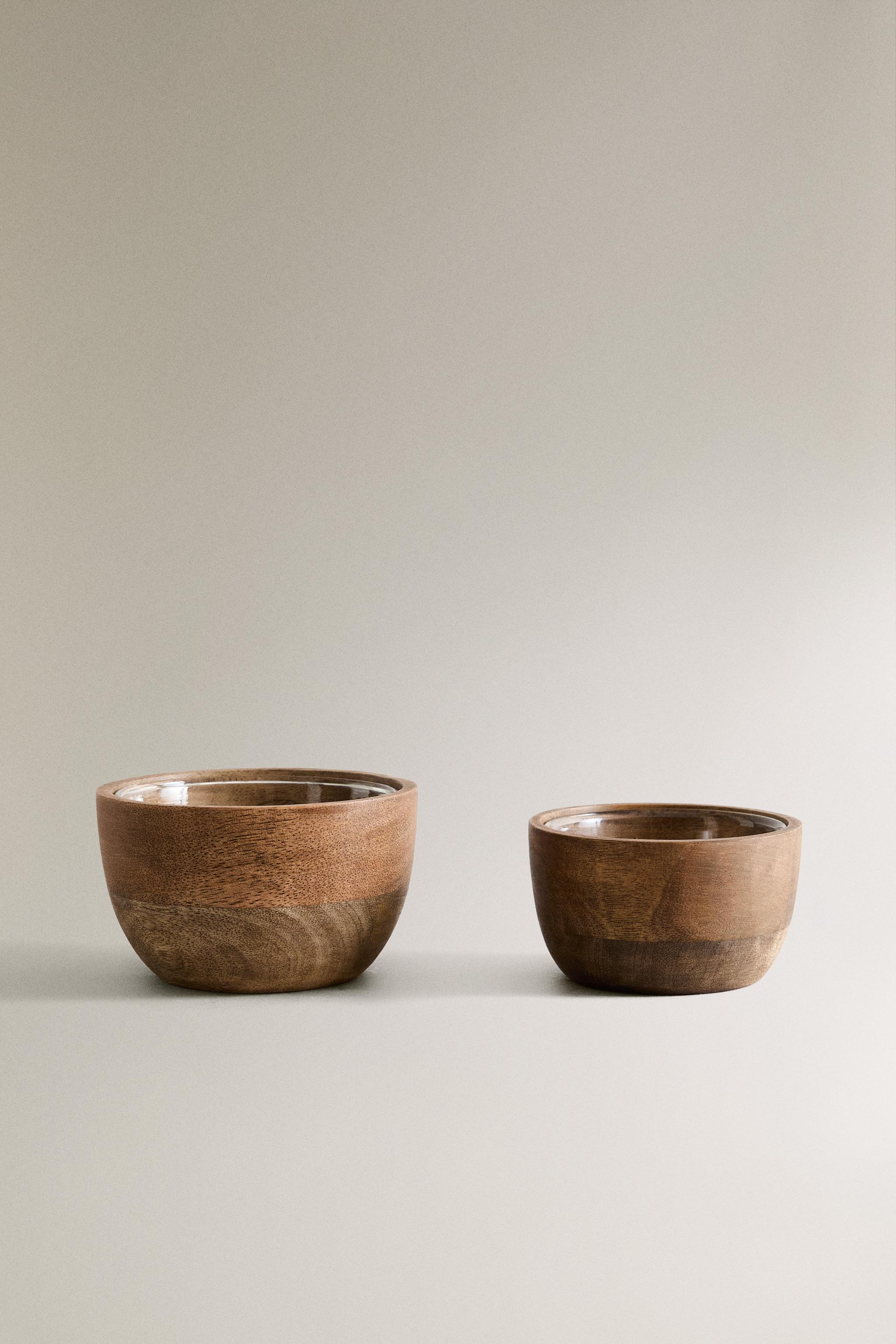 GLASS AND MANGO BOWL