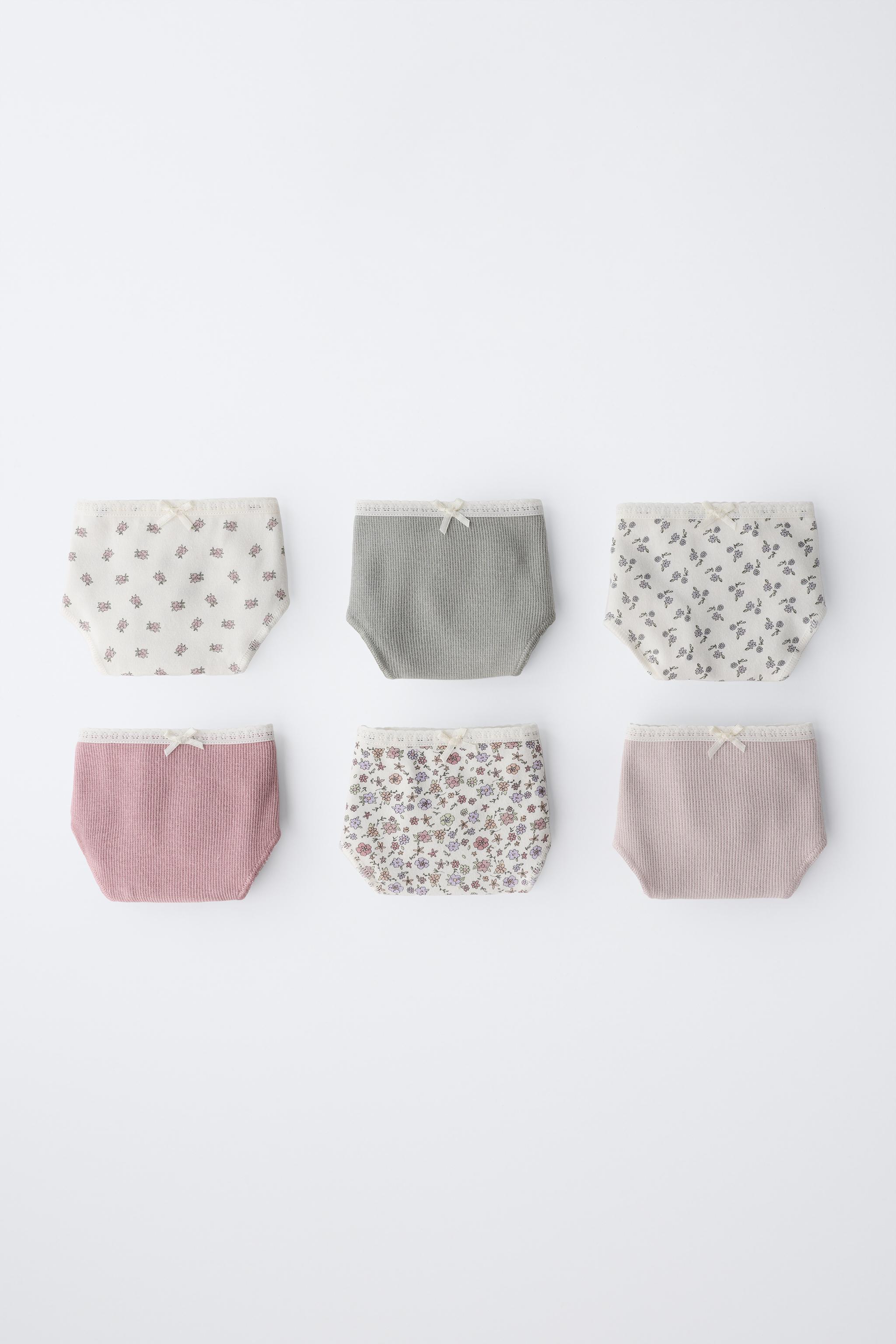 6-14 YEARS / SIX-PACK OF TINY FLORAL UNDERWEAR