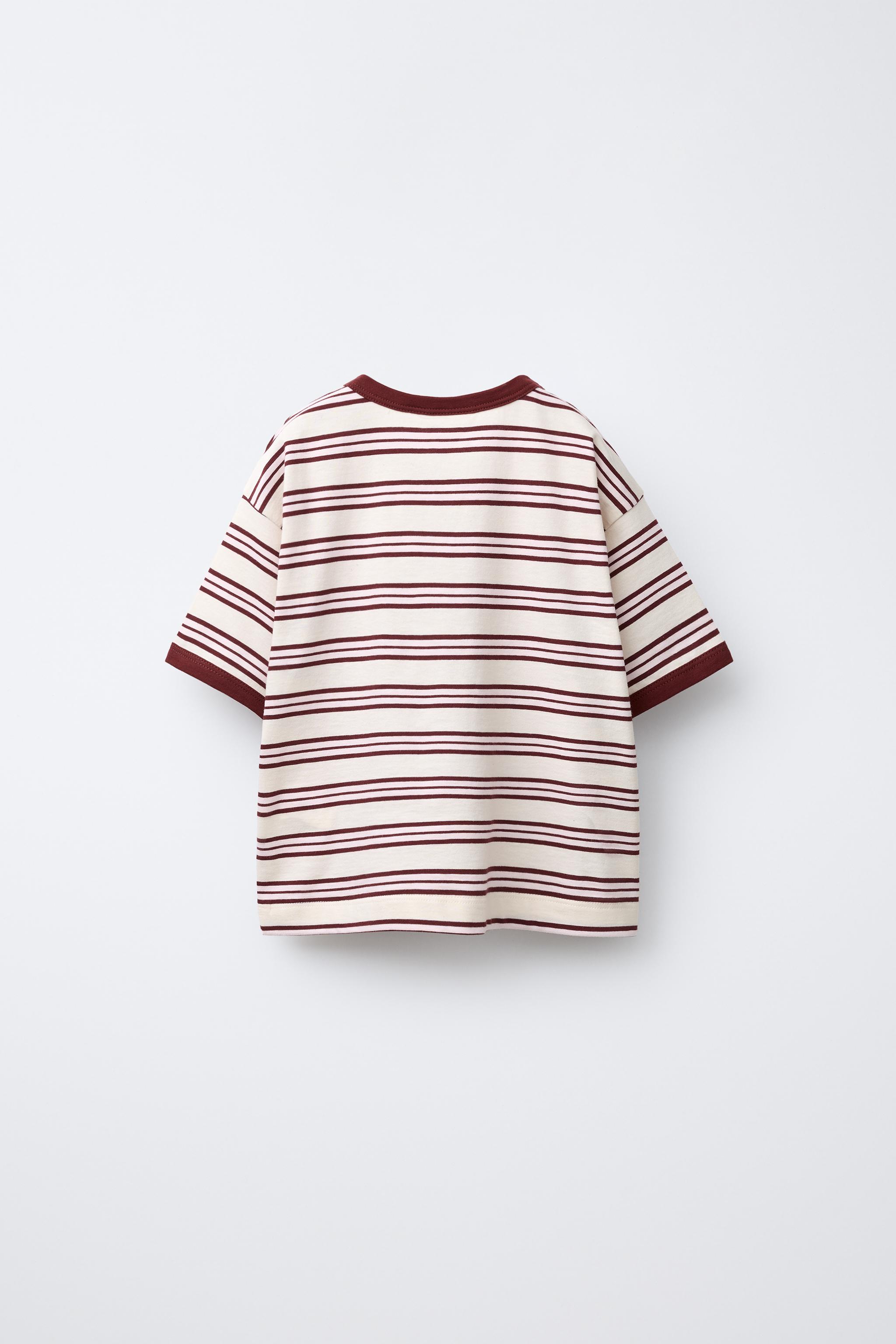 ZARA TIMELESS - STRIPED T-SHIRT WITH CONTRAST TRIM