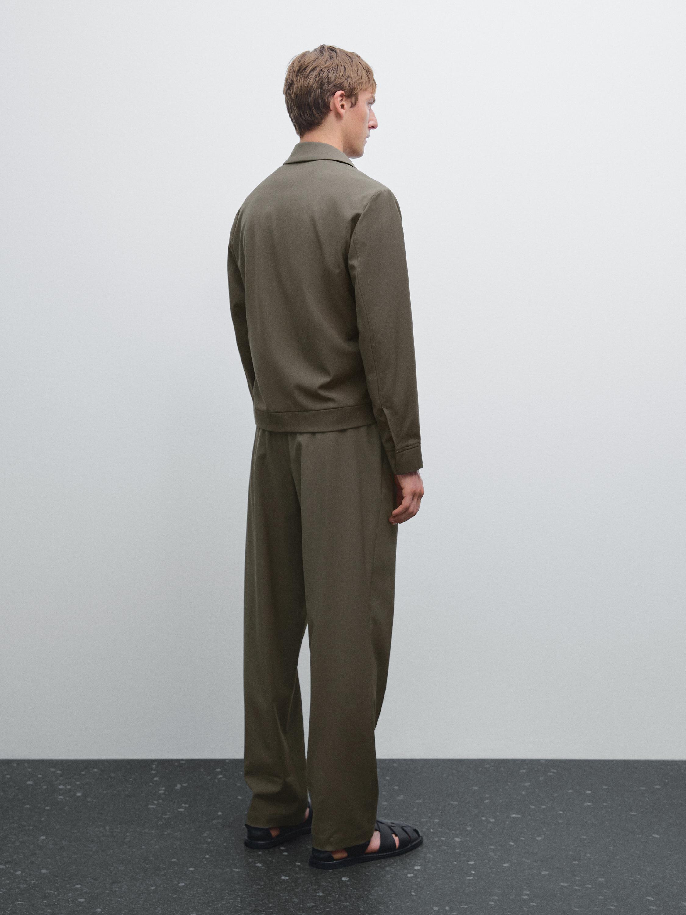 Total look wool blend jacket