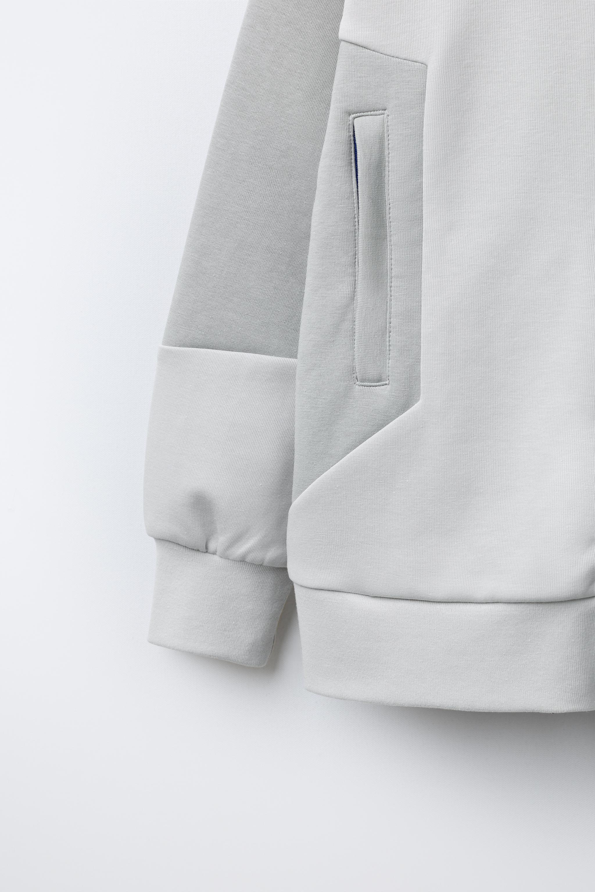 SPORTY TEXT ZIP-UP SWEATSHIRT