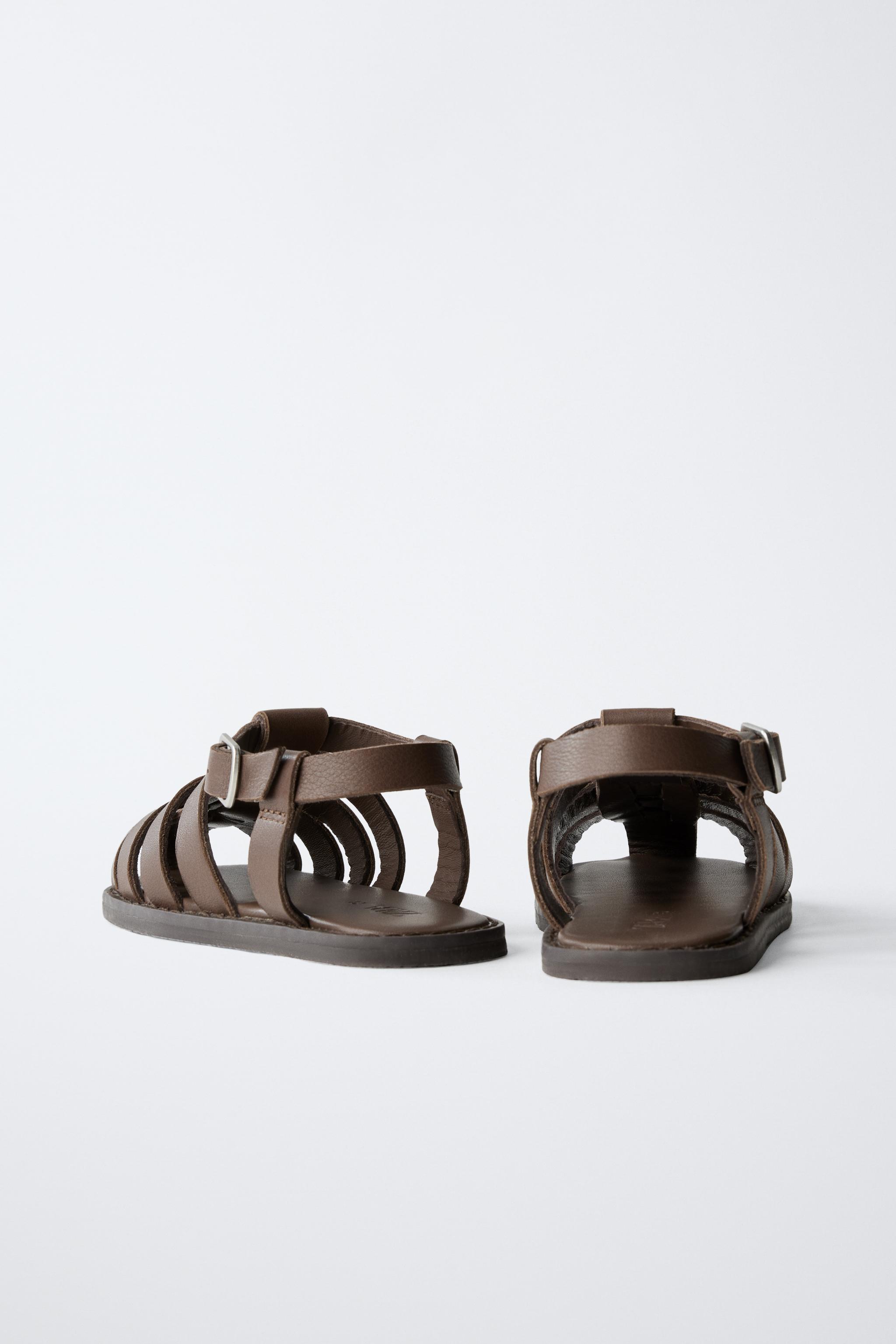 LEATHER FISHERMAN SANDALS WITH BUCKLE
