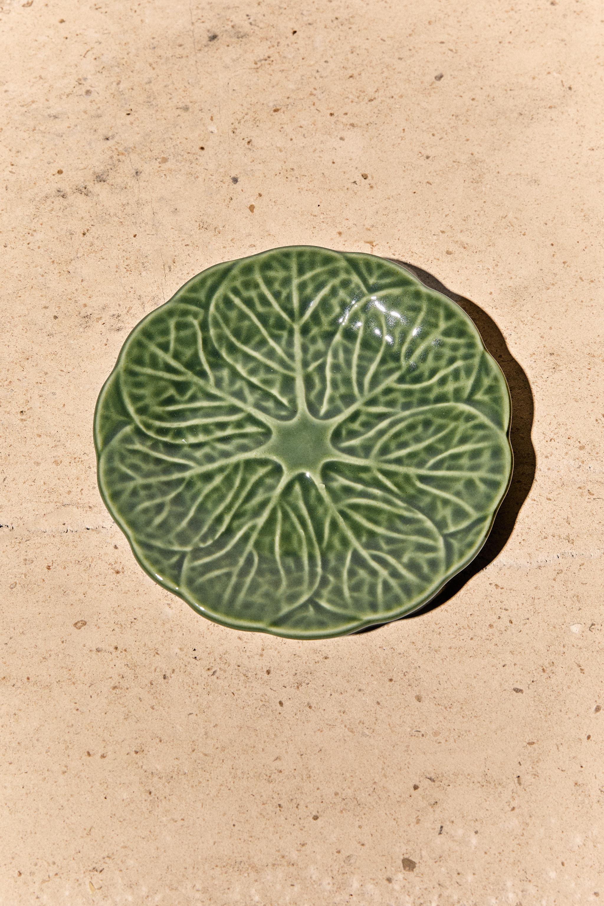 STONEWARE CABBAGE  SIDE PLATE
