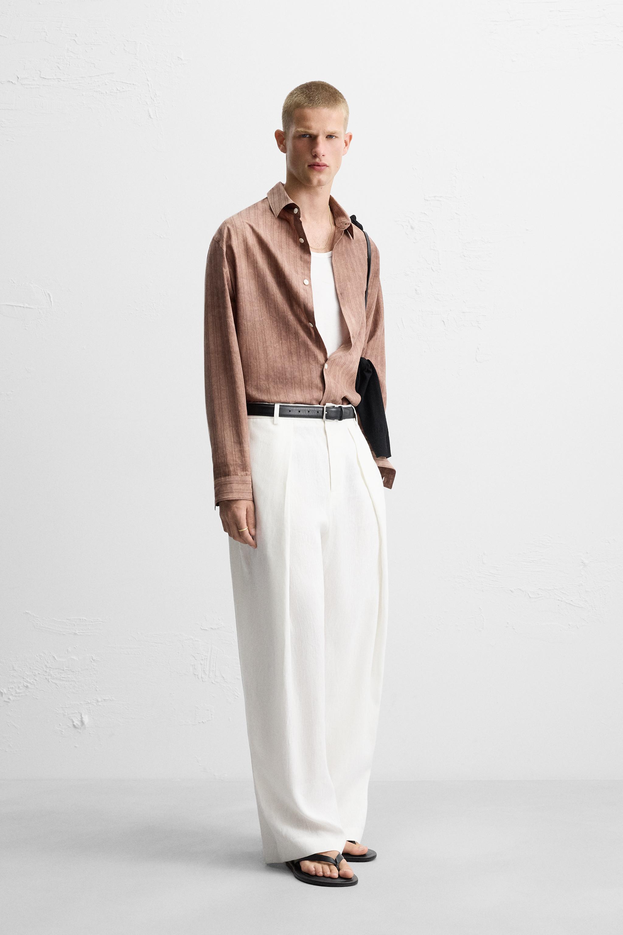 WASHED EFFECT STRIPED SHIRT