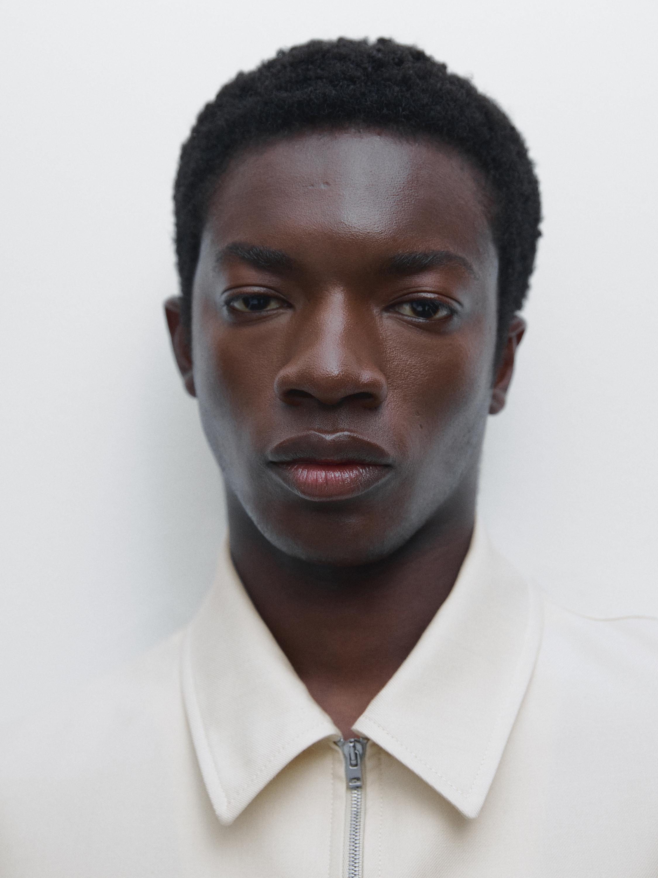 Wool and cotton blend jacket with pockets