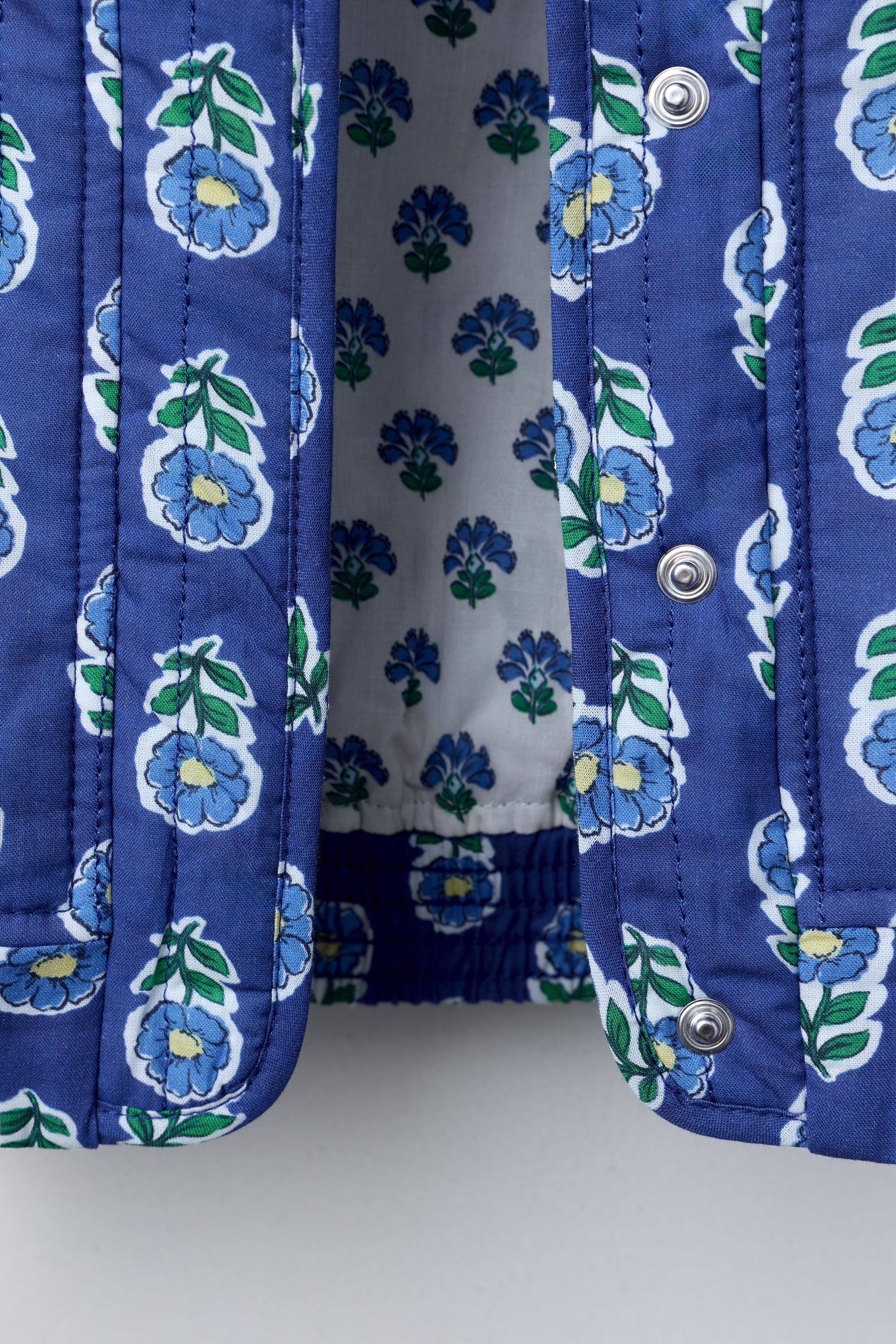 FLORAL PRINT PADDED JACKET