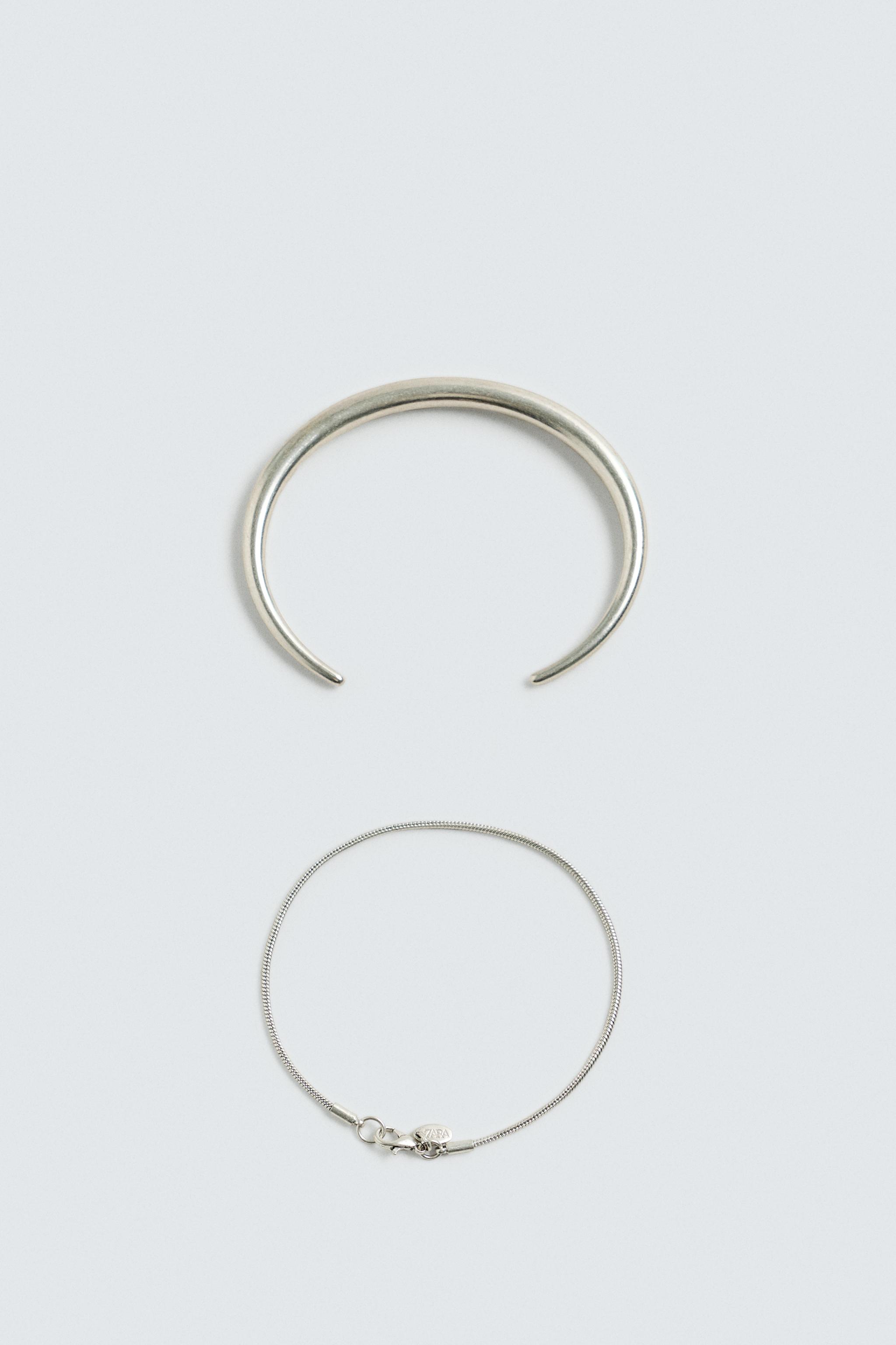 PACK OF 2 COMBINED METAL BRACELETS