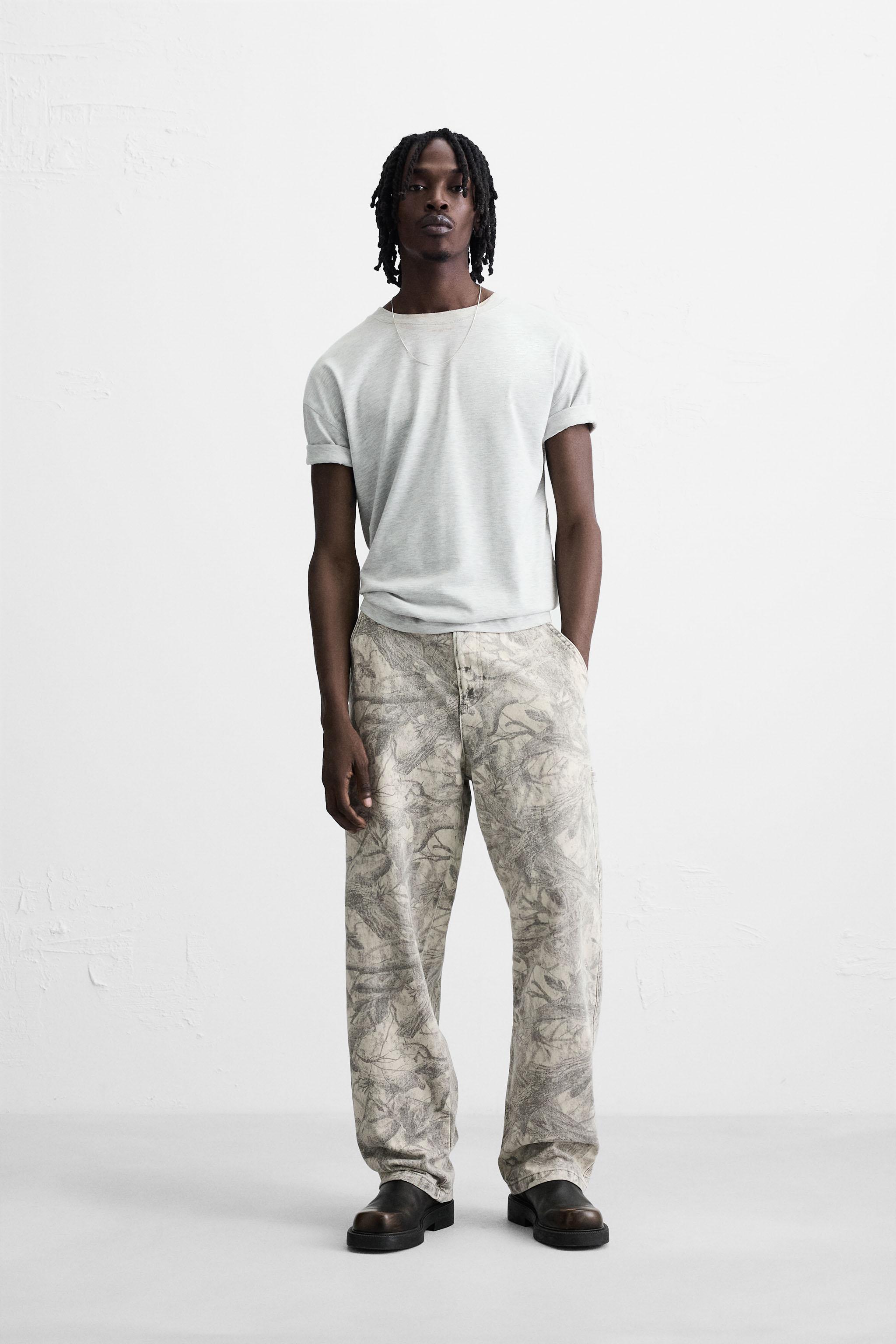 ABSTRACT PRINT CARPENTER PANTS