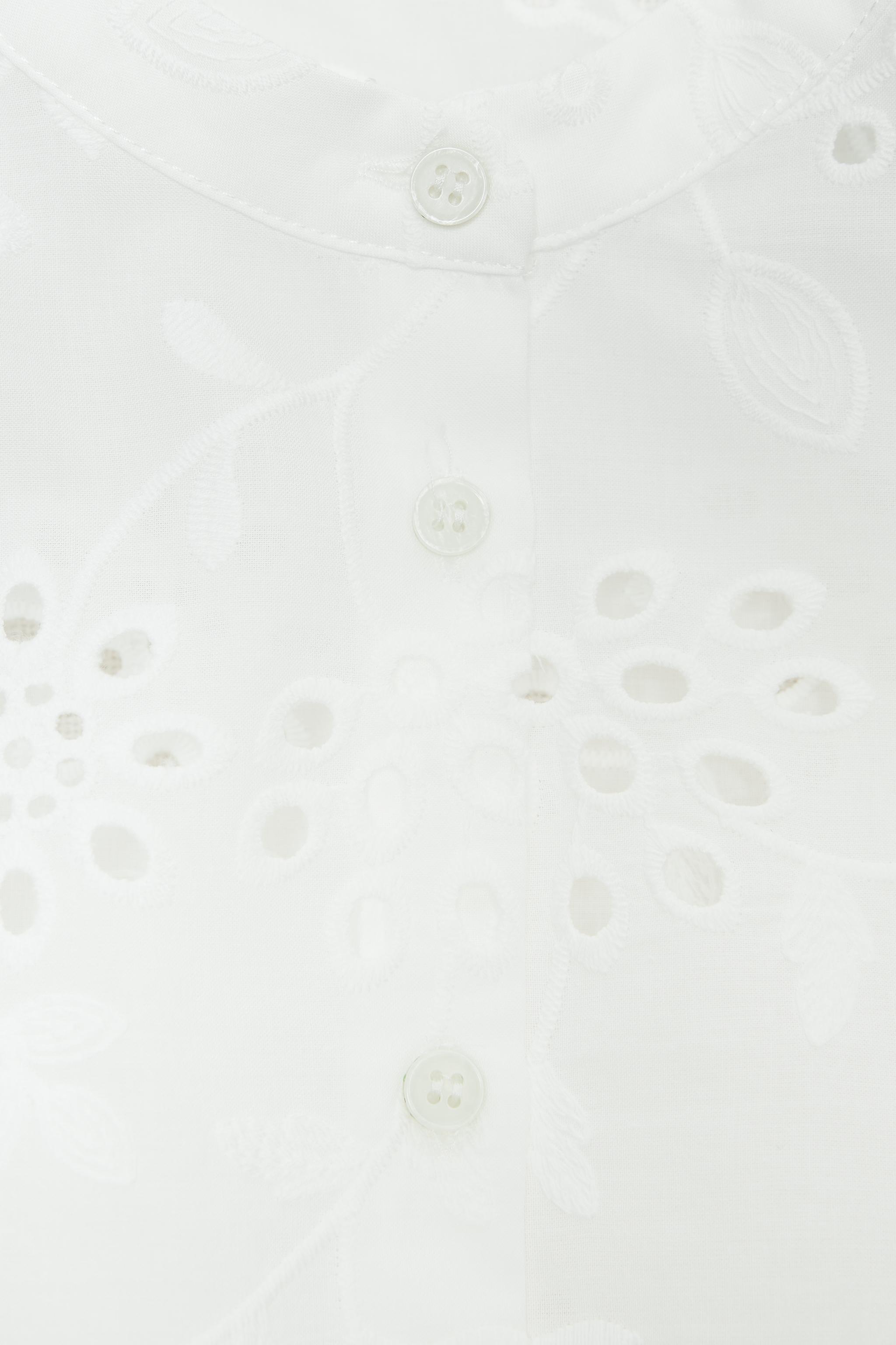 EMBROIDERED EYELET SHIRT