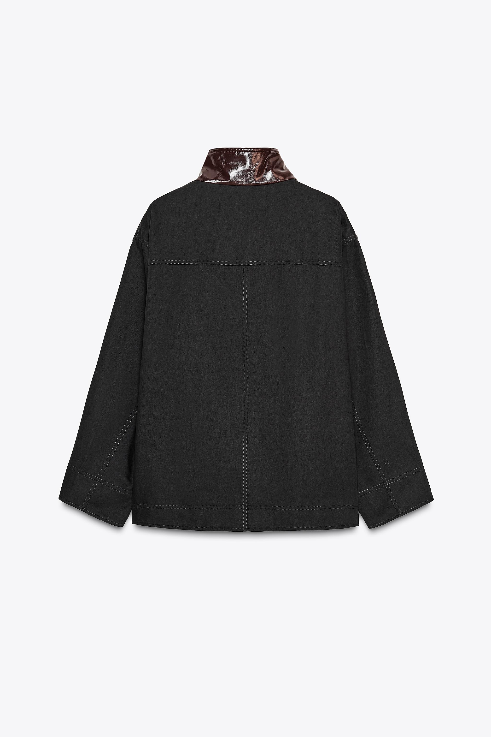 ZW COLLECTION CONTRAST COLLAR JACKET