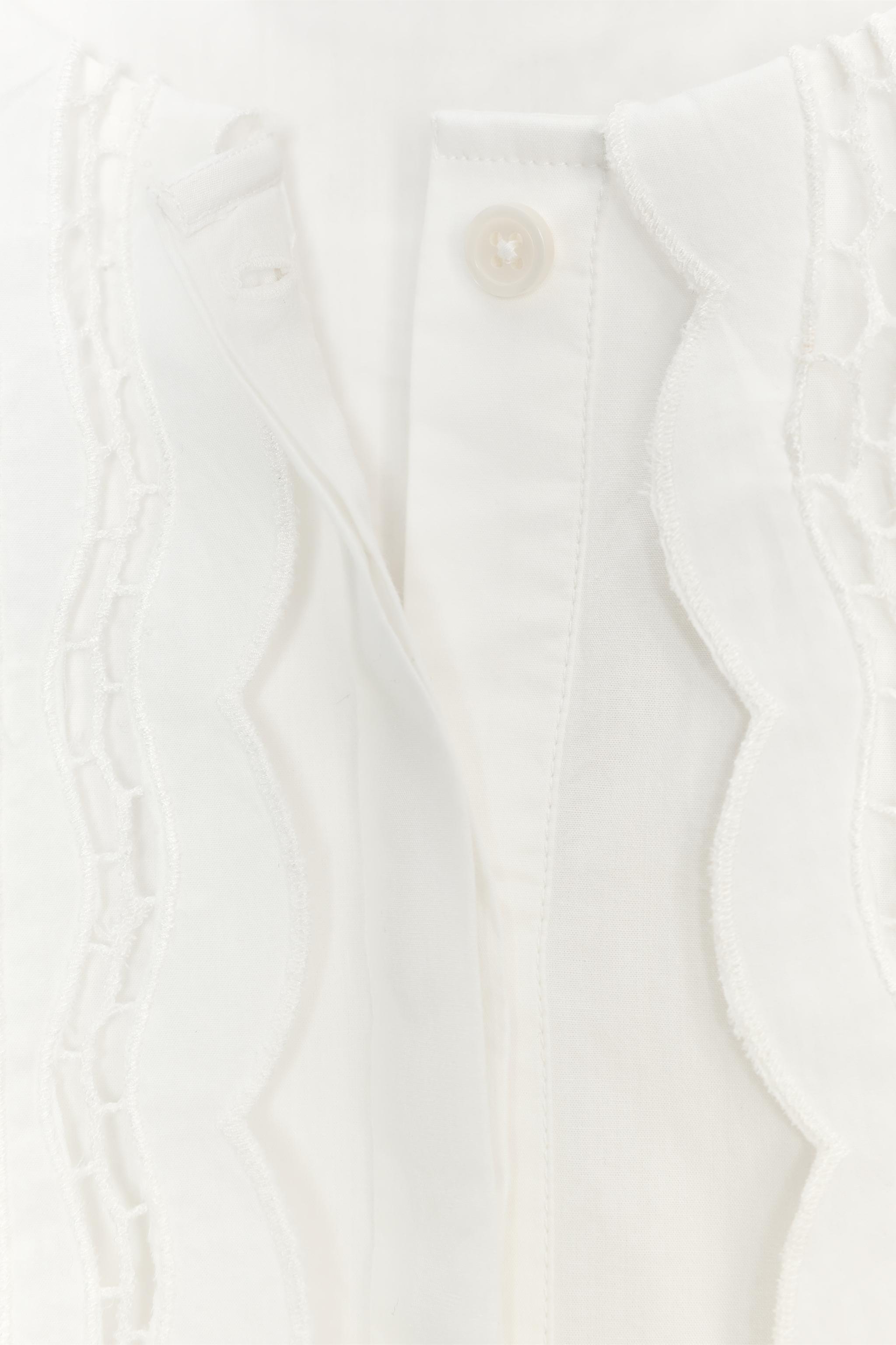 ZW COLLECTION EMBROIDERED COLLAR POPLIN SHIRT