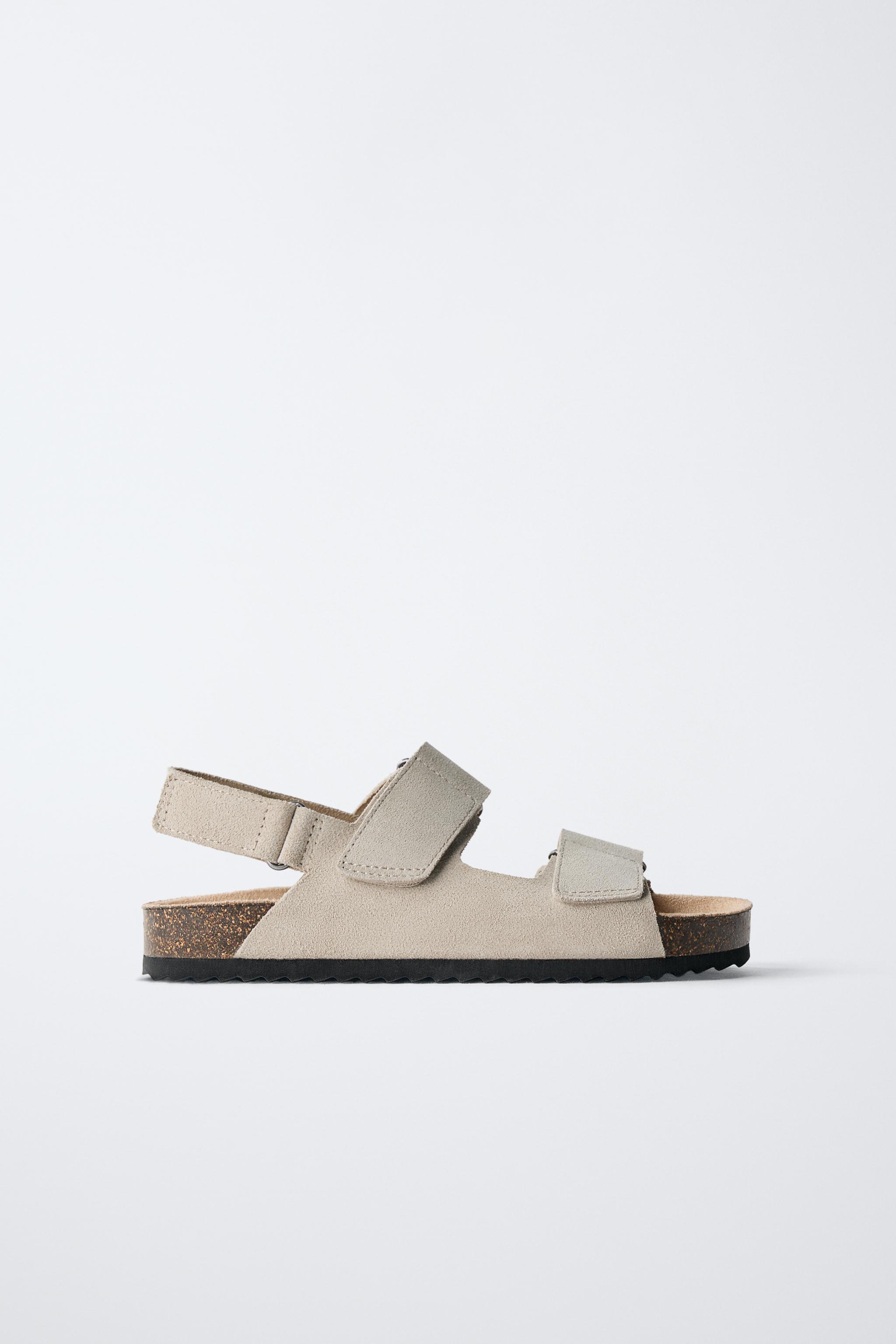 TWO STRAP SUEDE SANDALS