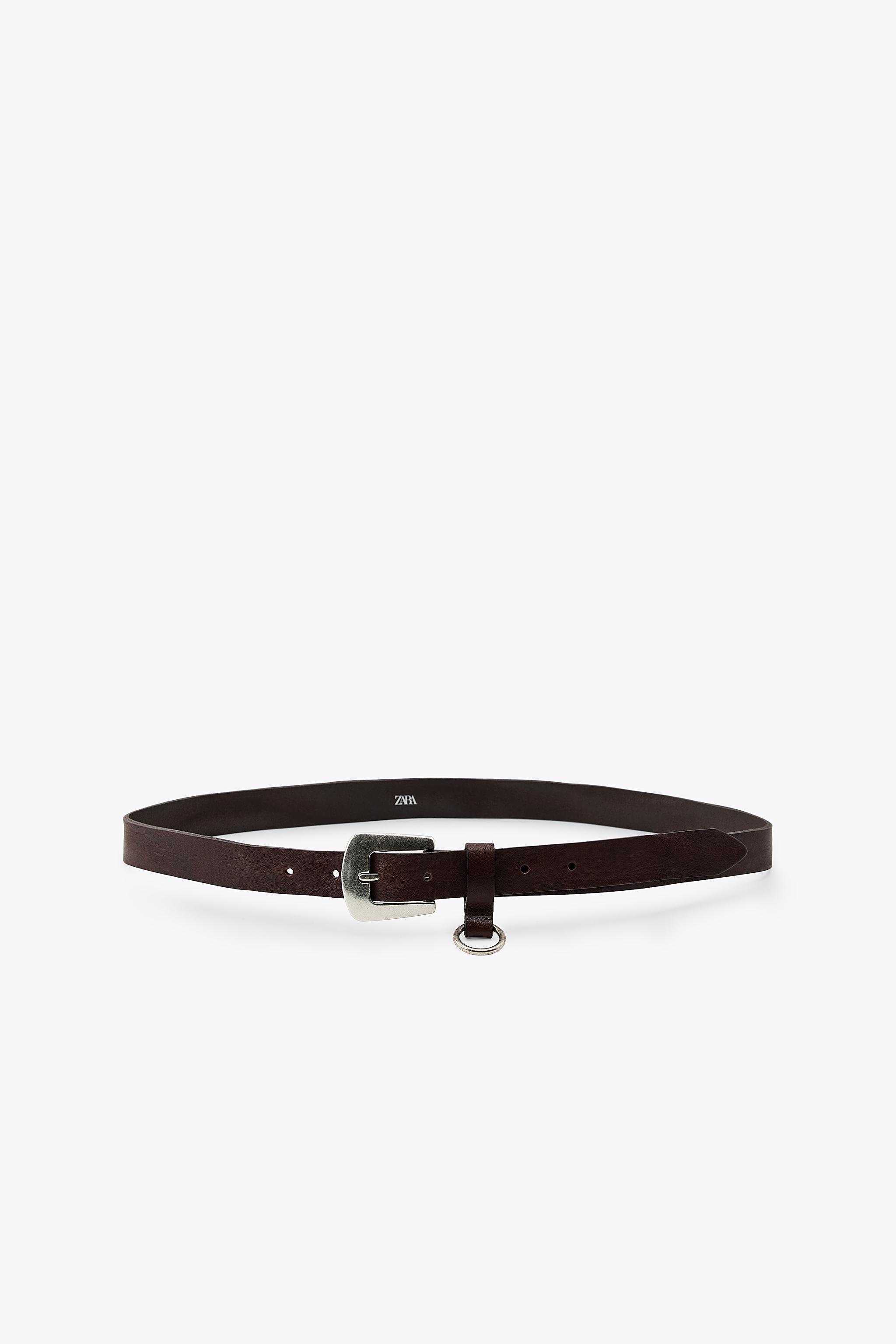 LEATHER BELT WITH RING
