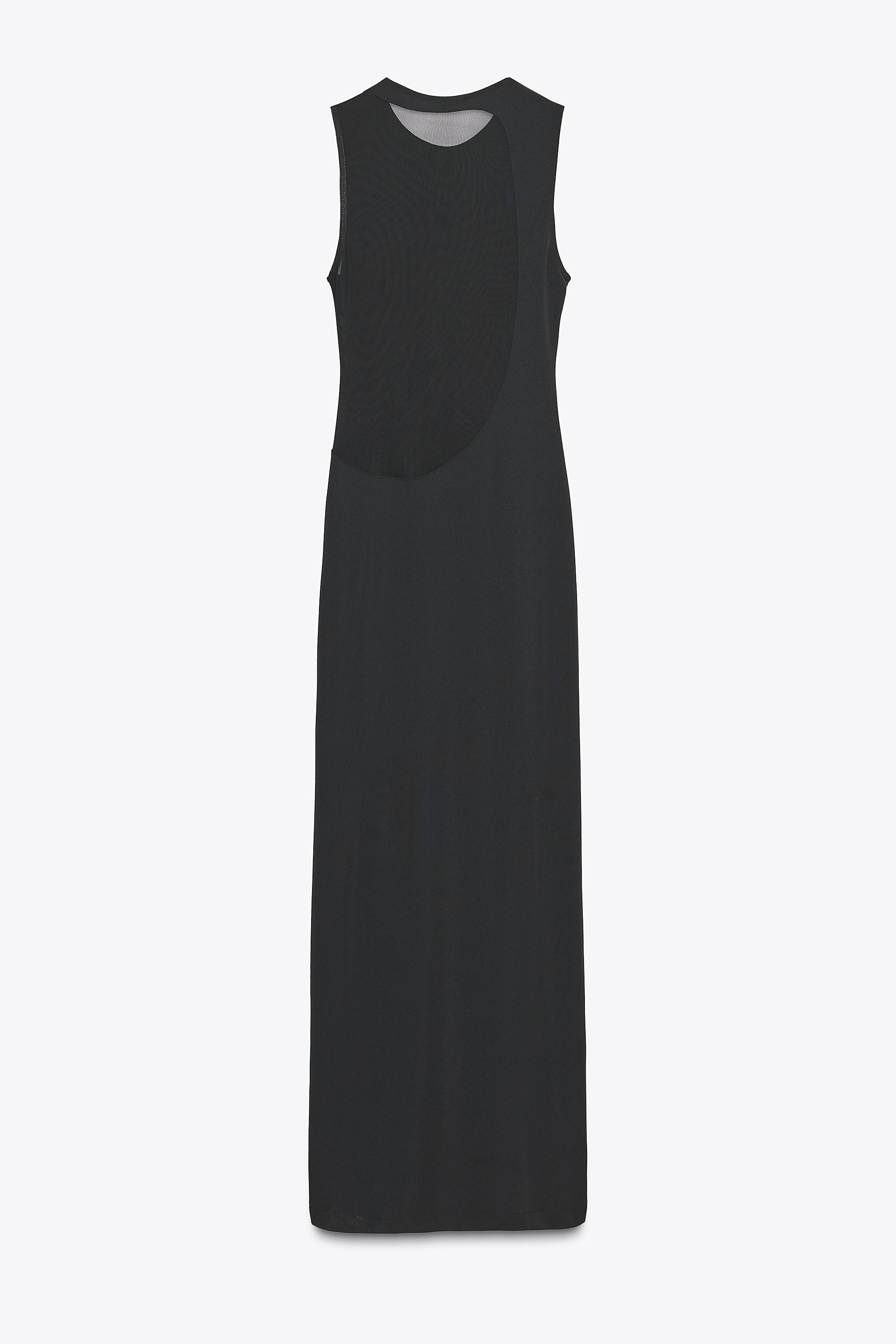 LONG COMBINATION TULLE DRESS