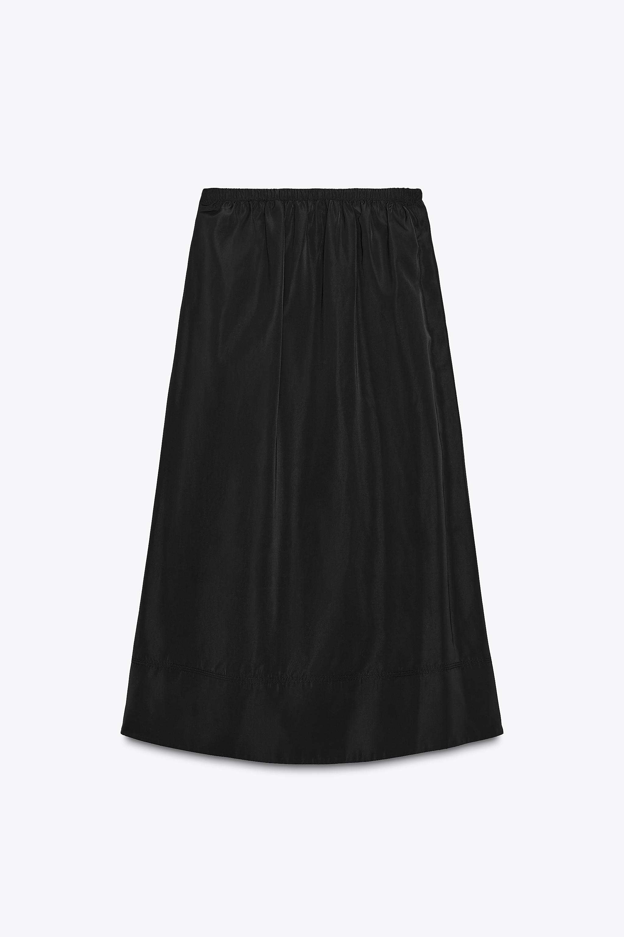 MIDI SKIRT WITH TECHNICAL EFFECT ZW COLLECTION