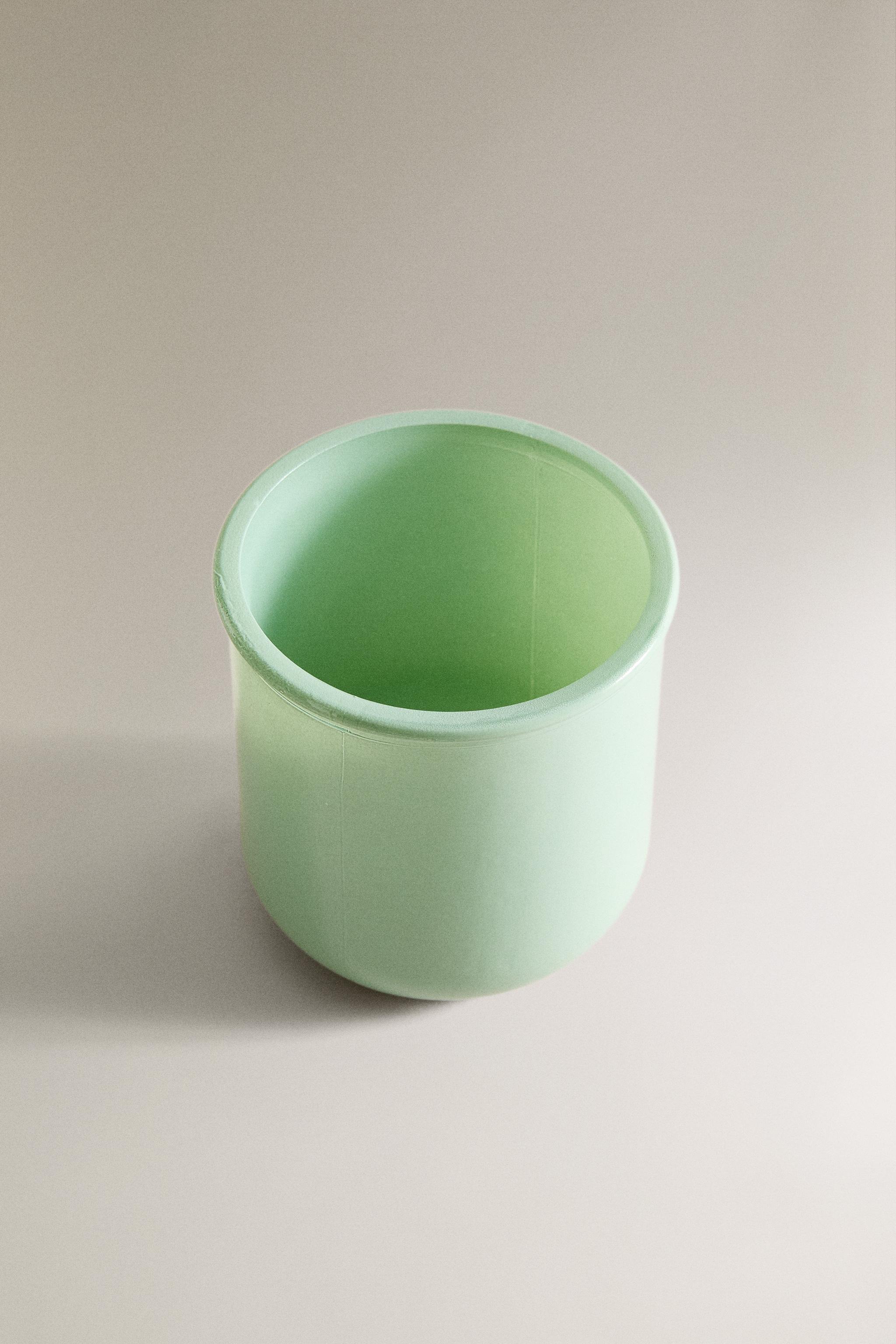 JADE GLASS TOOTHBRUSH HOLDER
