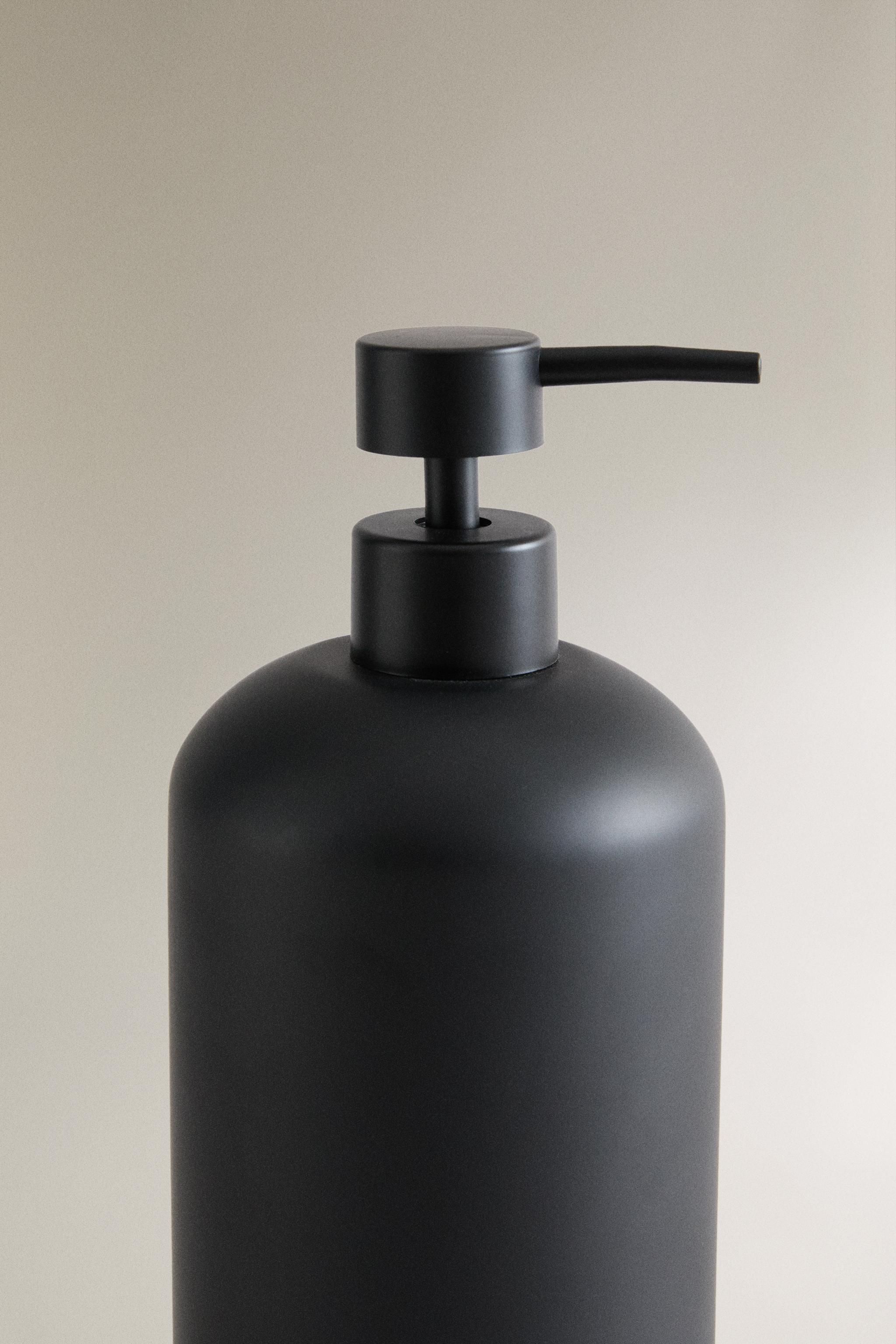 BLACK RESIN SOAP DISPENSER