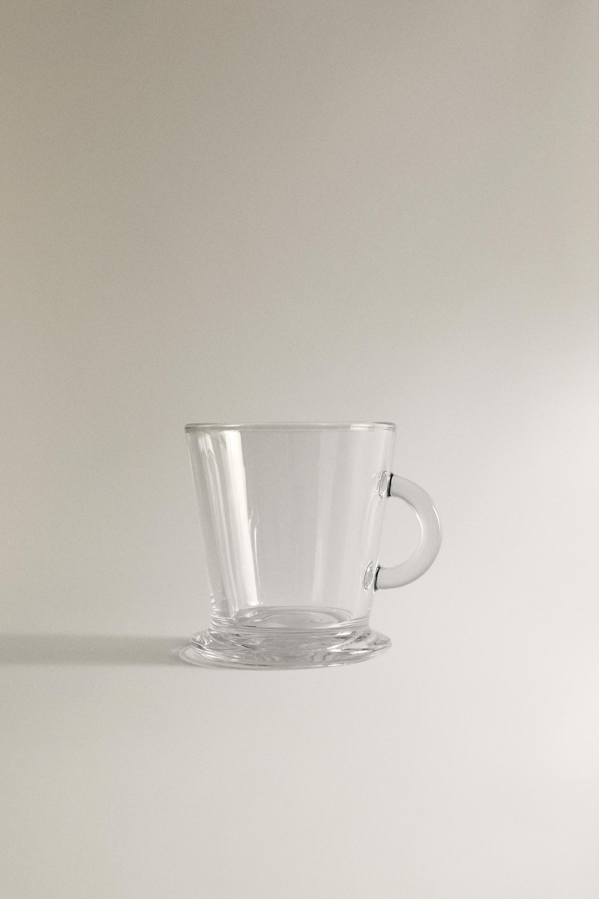 TRANSPARENT GLASS CAPPUCCINO CUP