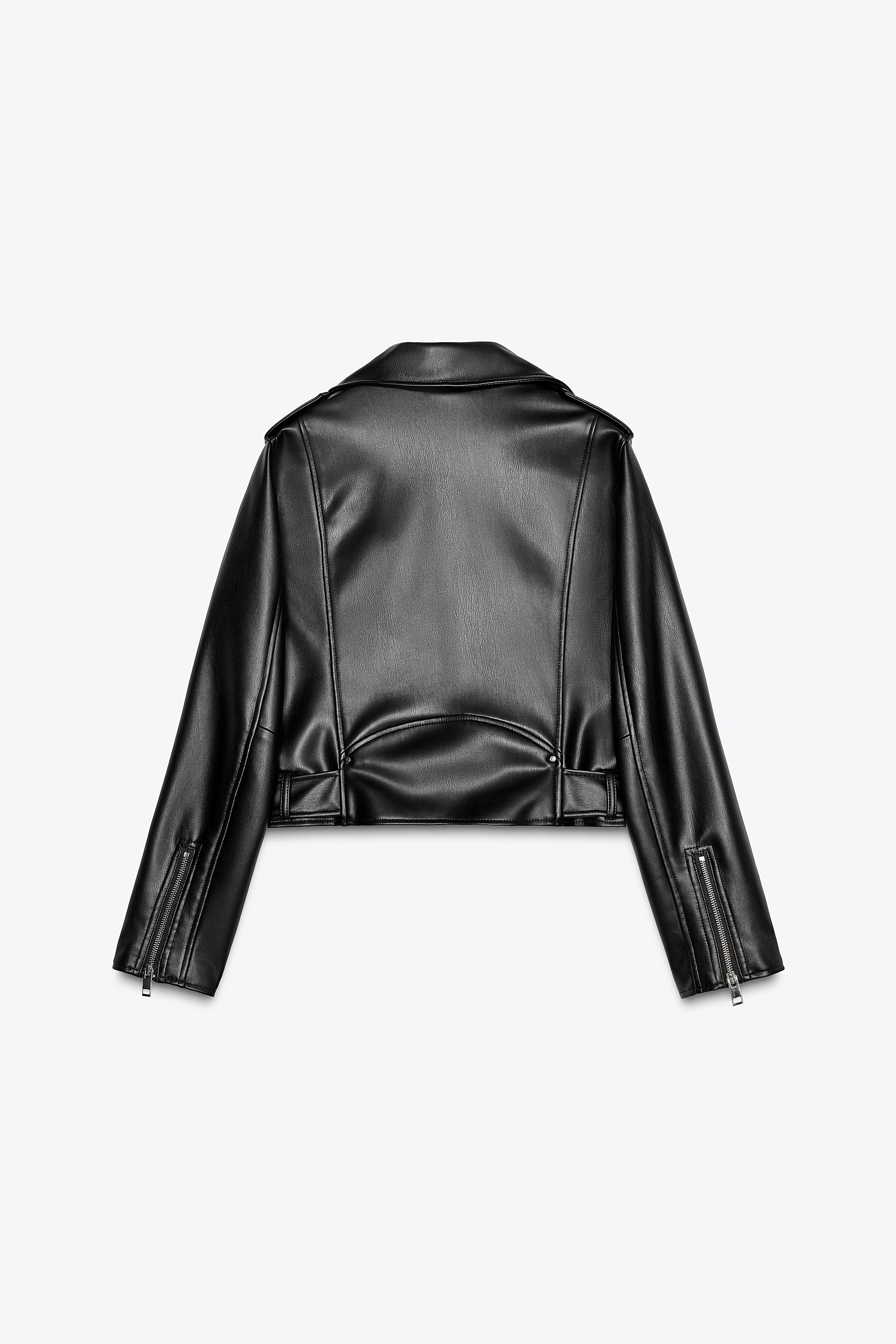 FAUX LEATHER BIKER JACKET
