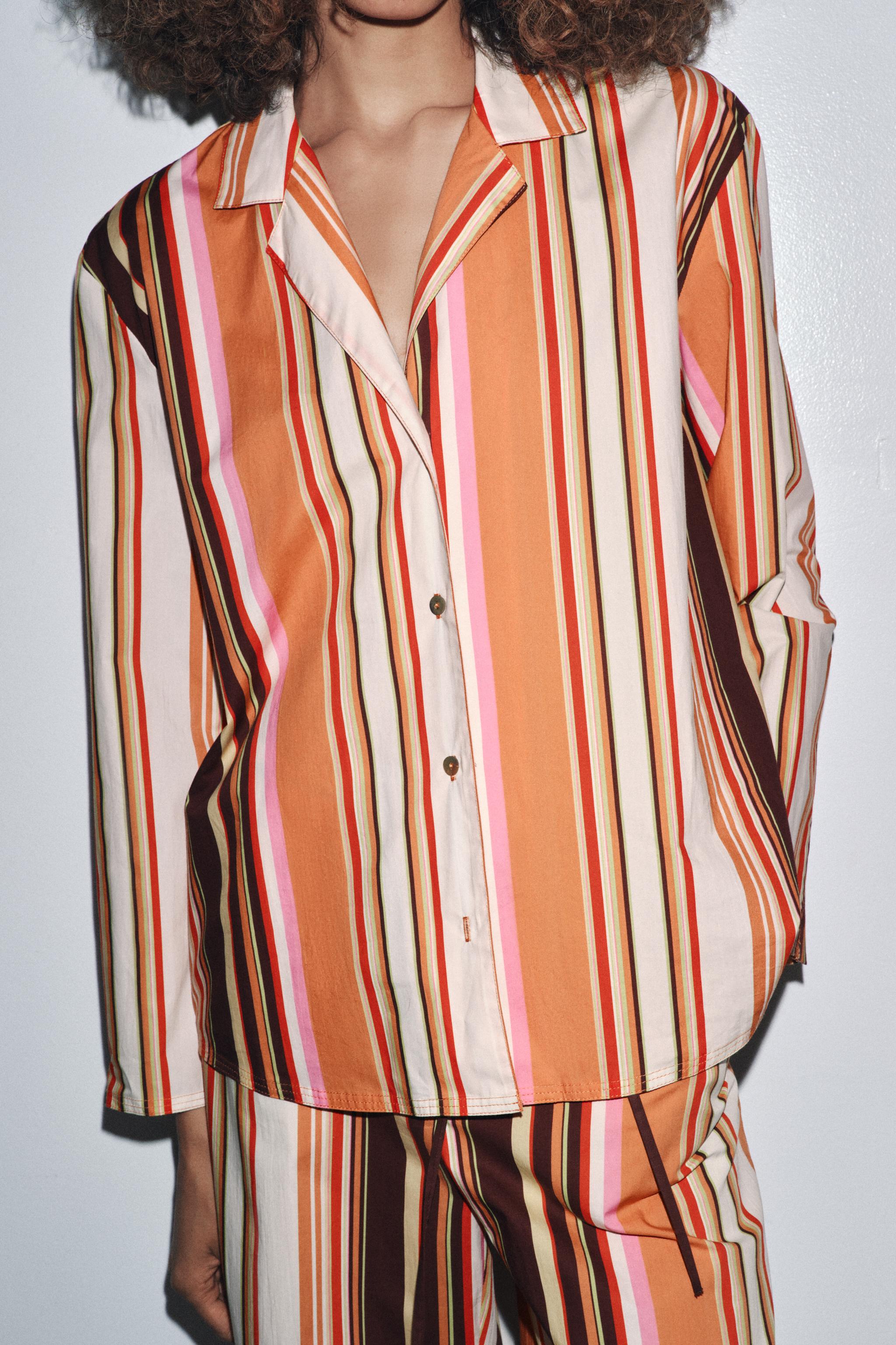ZW COLLECTION STRIPED PAJAMA SHIRT