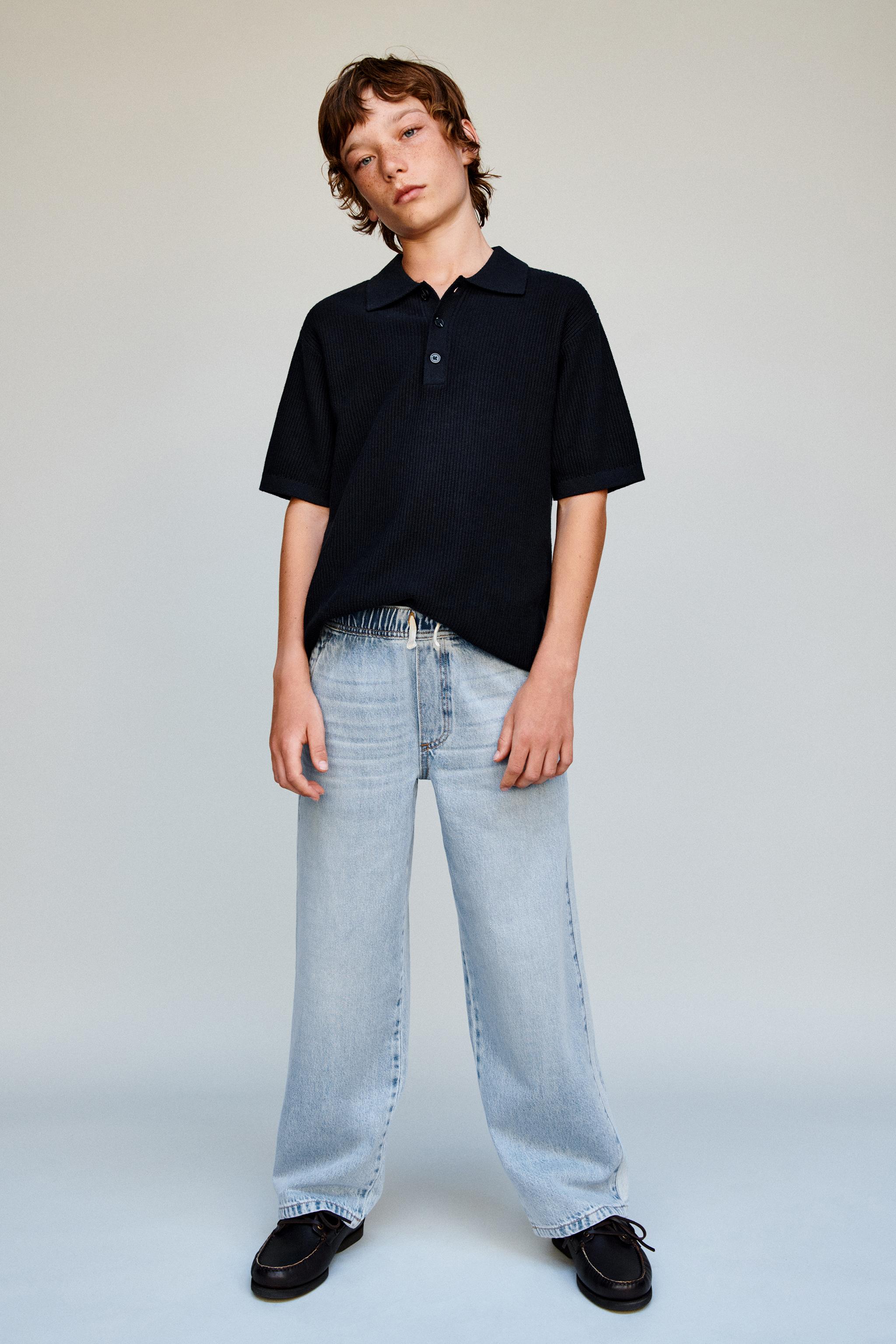 BASIC RIBBED POLO SHIRT