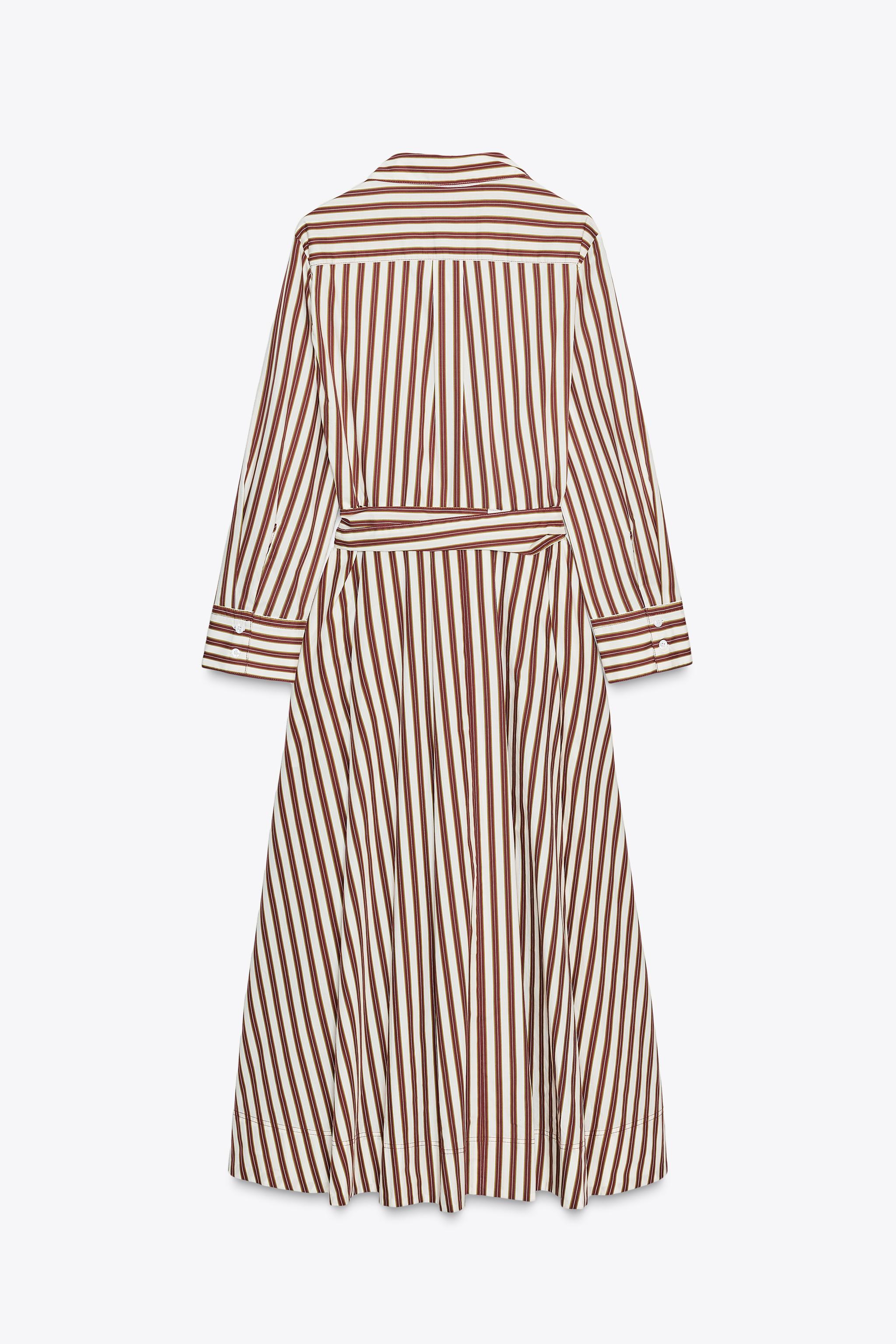 ZW COLLECTION STRIPED SHIRT DRESS