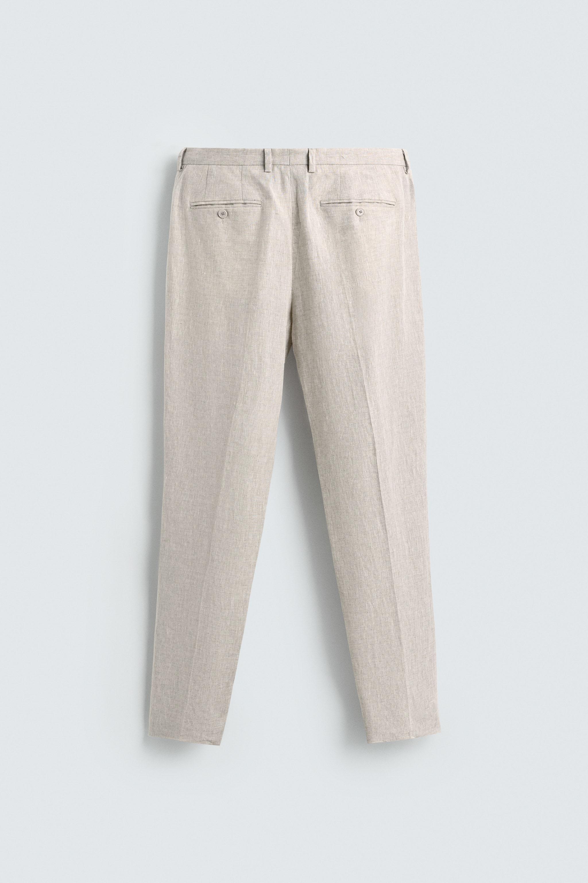 SUIT PANTS IN 100% LINEN